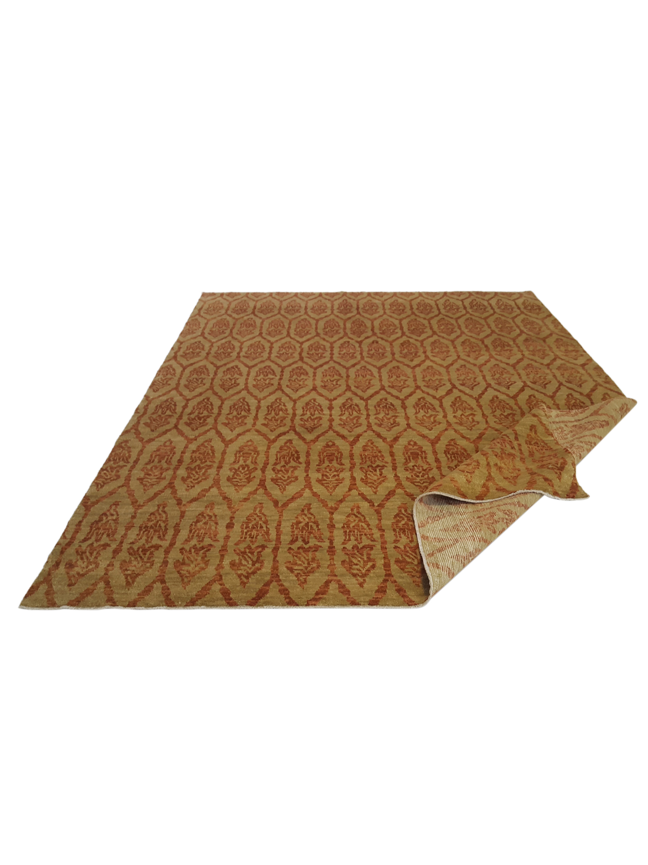 Ikat Hand Knotted Gold 8x10 - Image 2 of 5