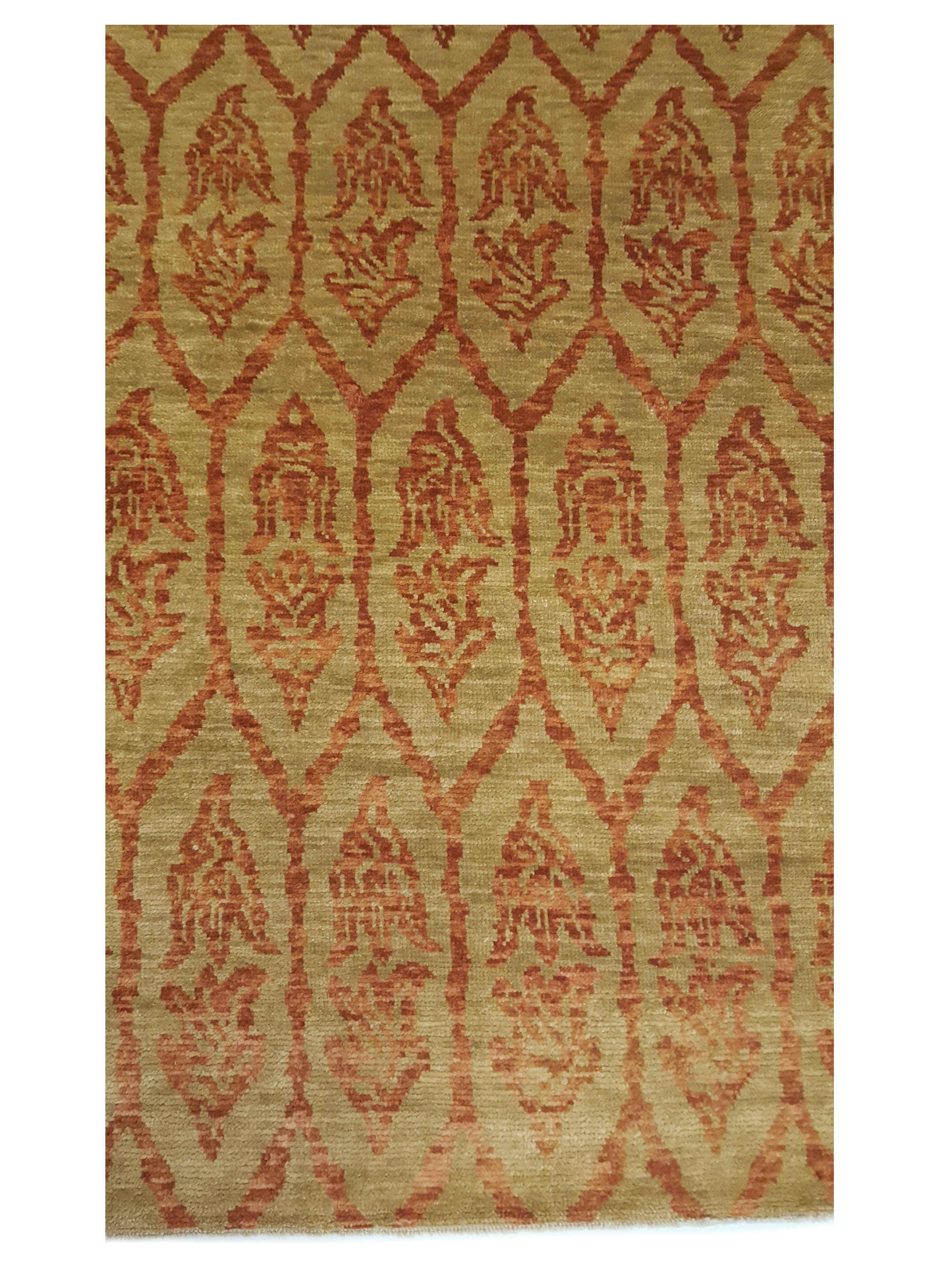 Ikat Hand Knotted Gold 8x10 - Image 3 of 5