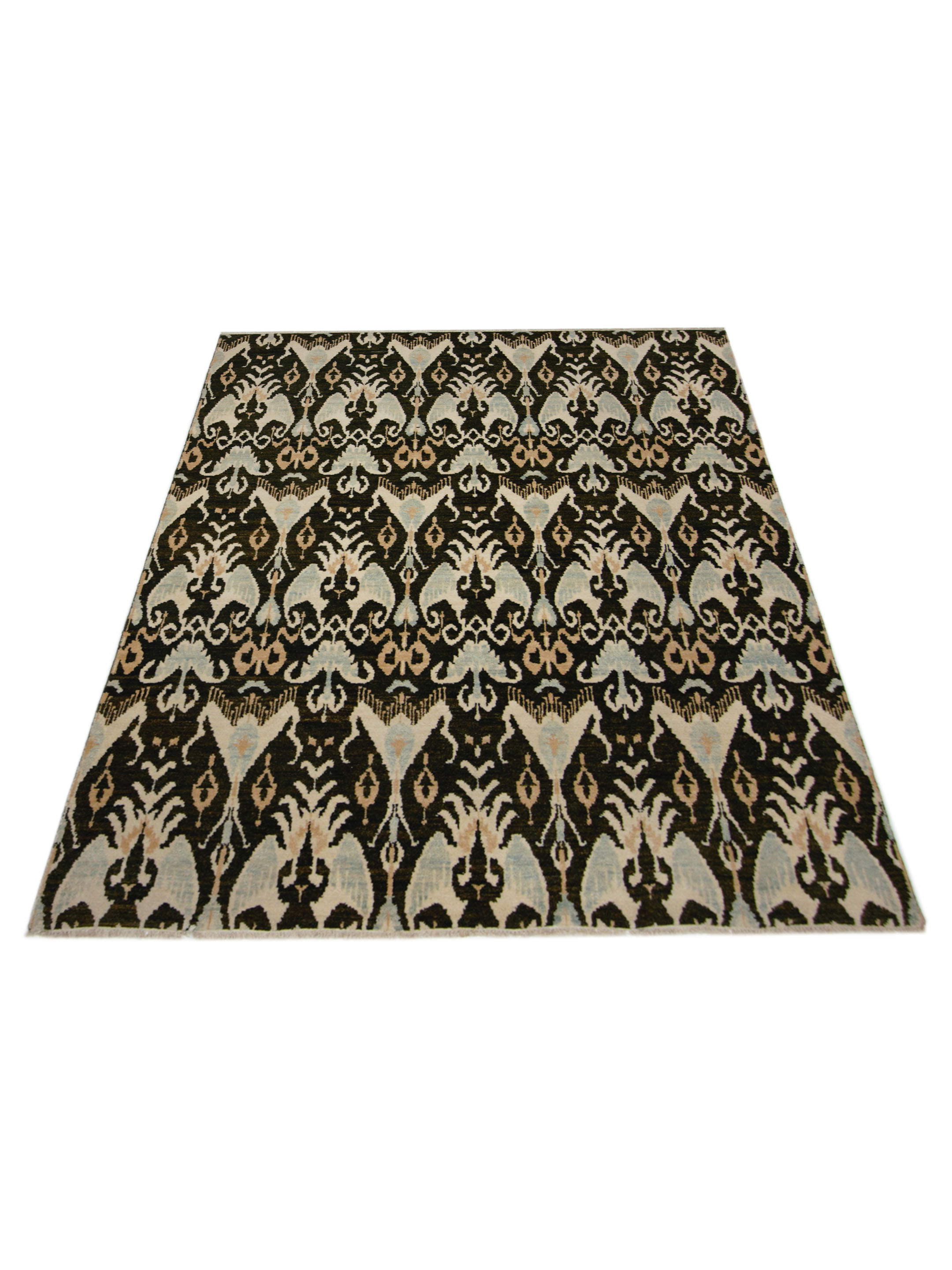 Ikat Hand Knotted Blue 8x10 - Image 2 of 5