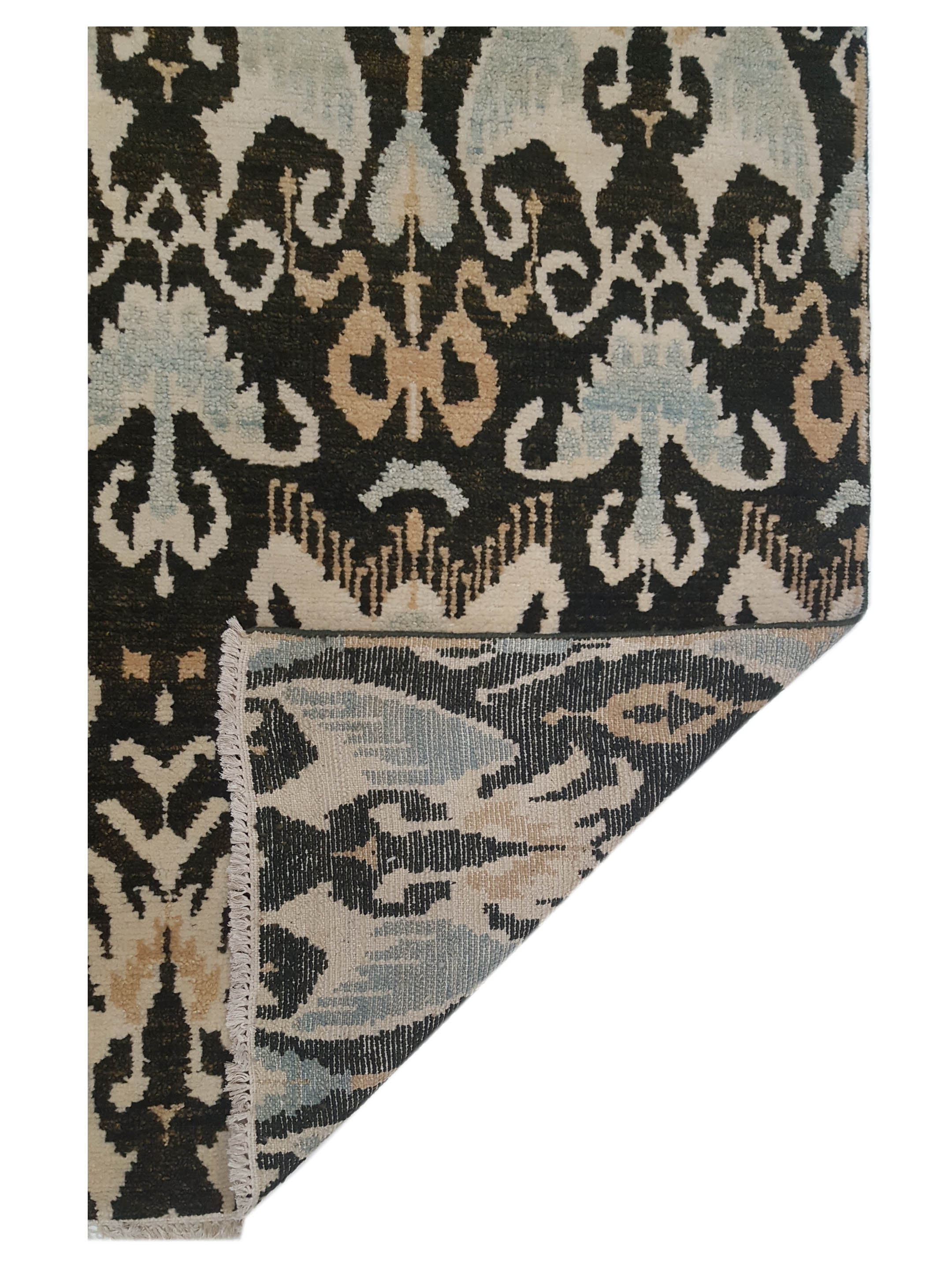 Ikat Hand Knotted Blue 8x10 - Image 5 of 5