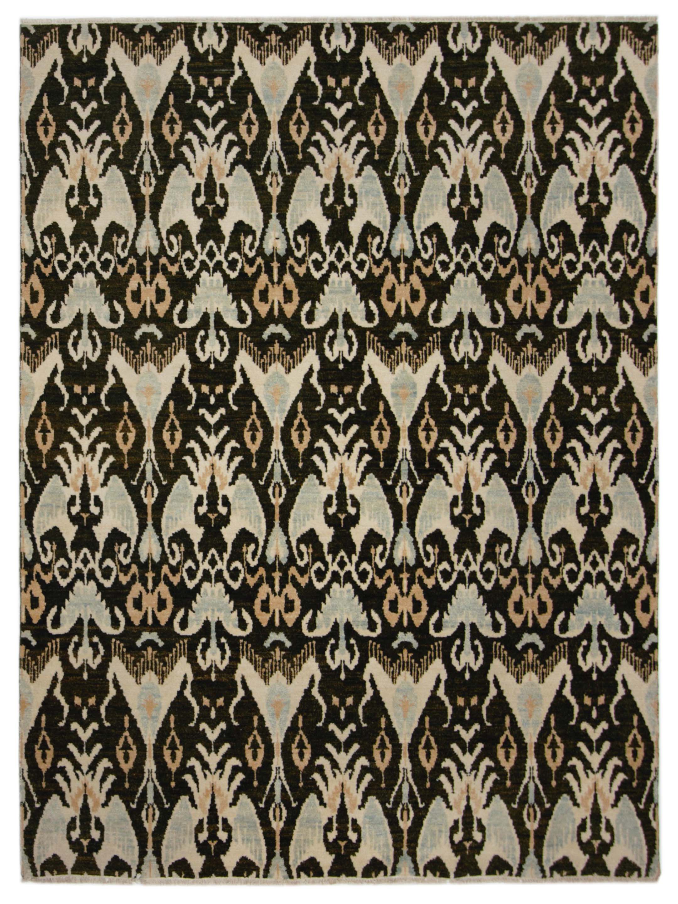 Ikat Hand Knotted Blue 8x10