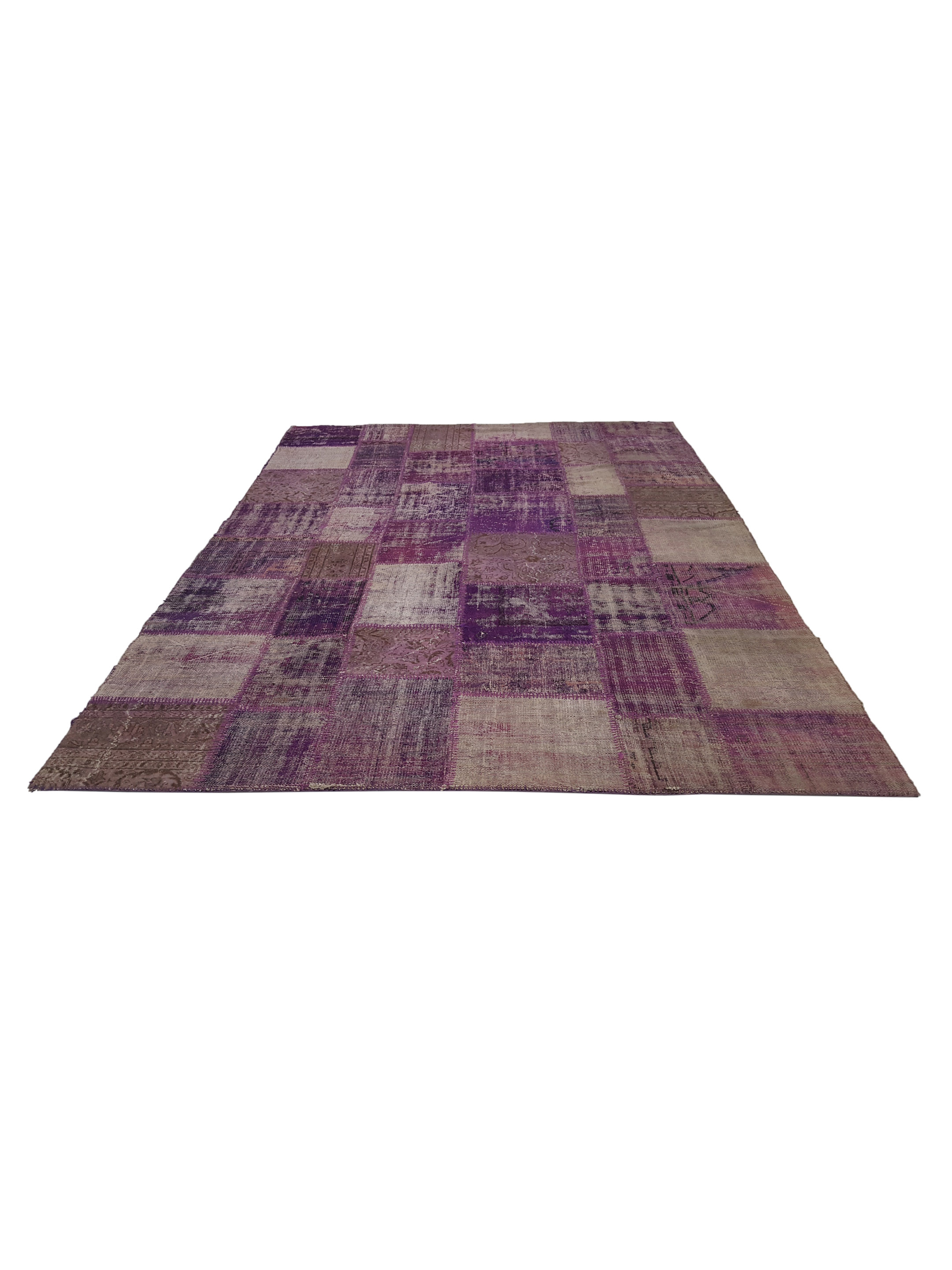 Patchwork Hand Knotted Purple 8x11 - Image 2 of 6