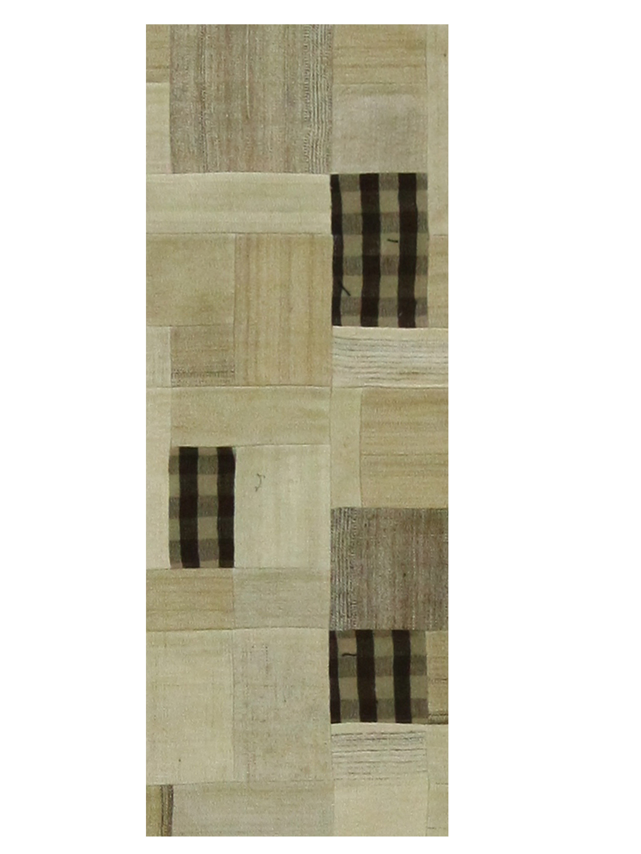 Patchwork Hand Knotted Brown 6x8 - Image 5 of 6