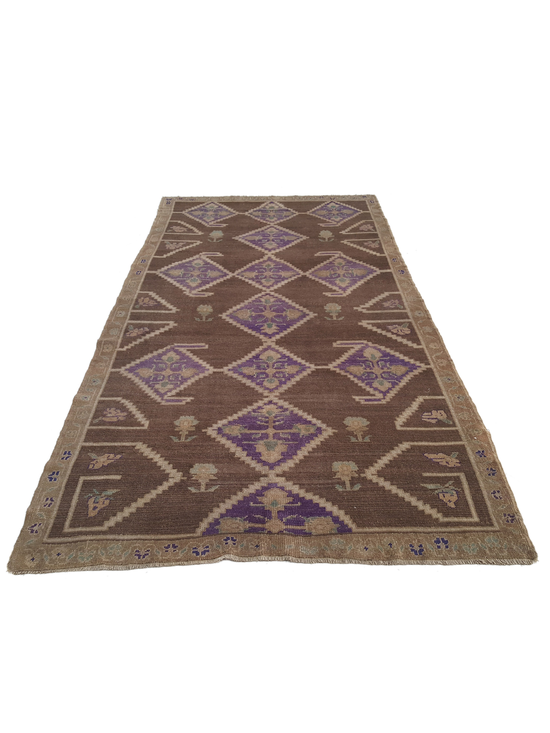 Anatolian Hand Knotted Brown 5x10 - Image 2 of 6