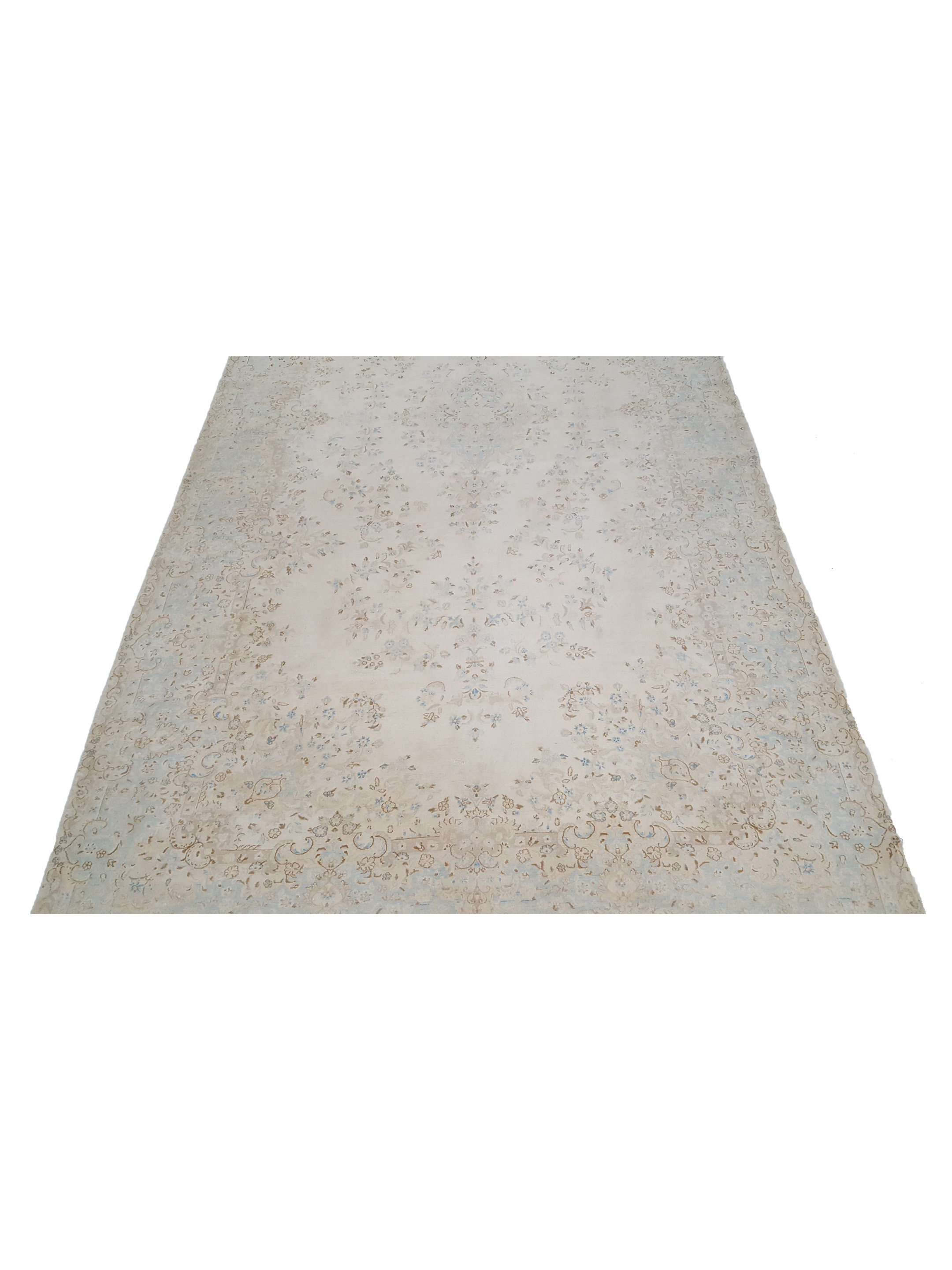 Kerman Hand Knotted Beige 10x19 - Image 2 of 7