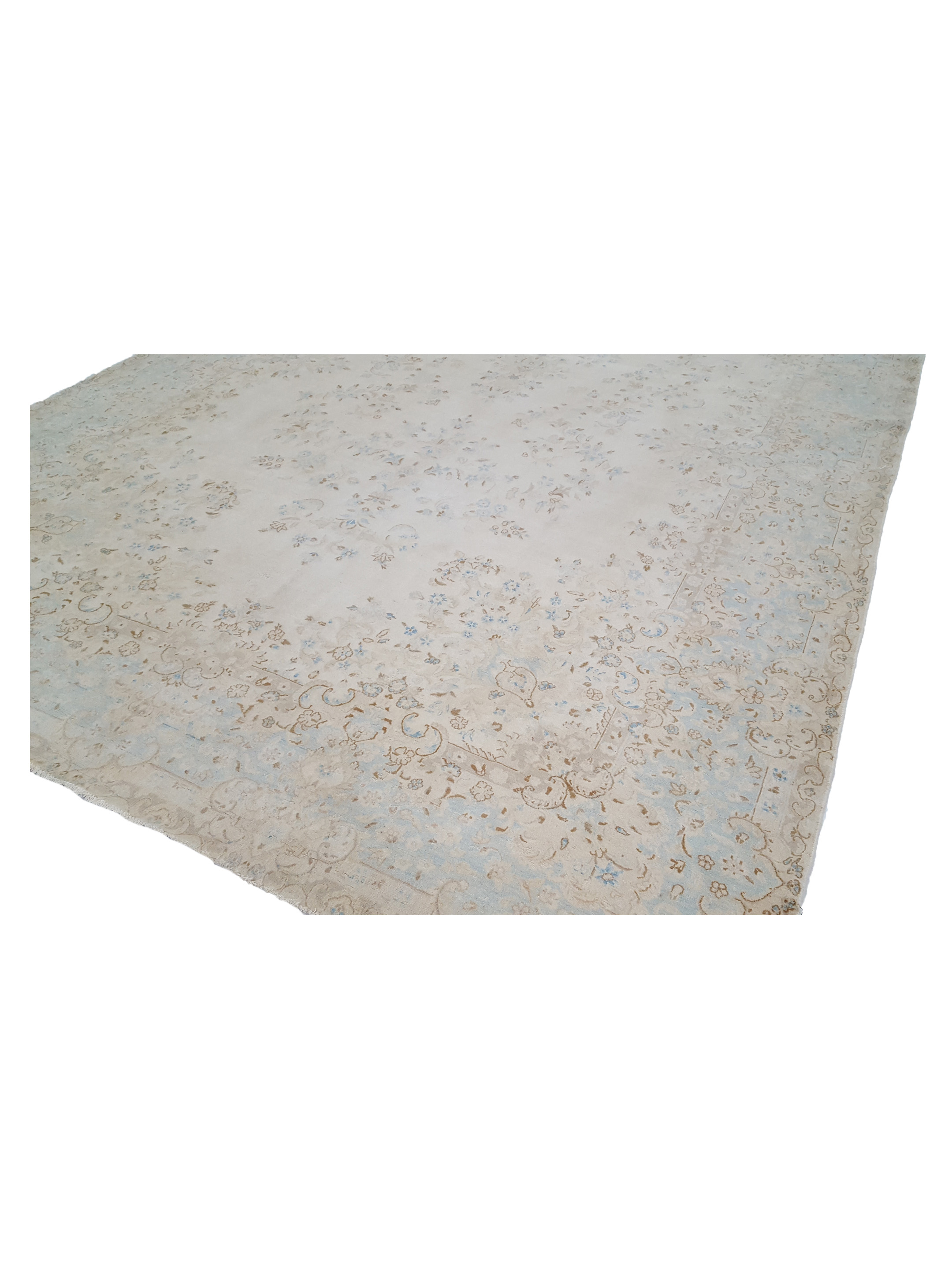 Kerman Hand Knotted Beige 10x19 - Image 6 of 7