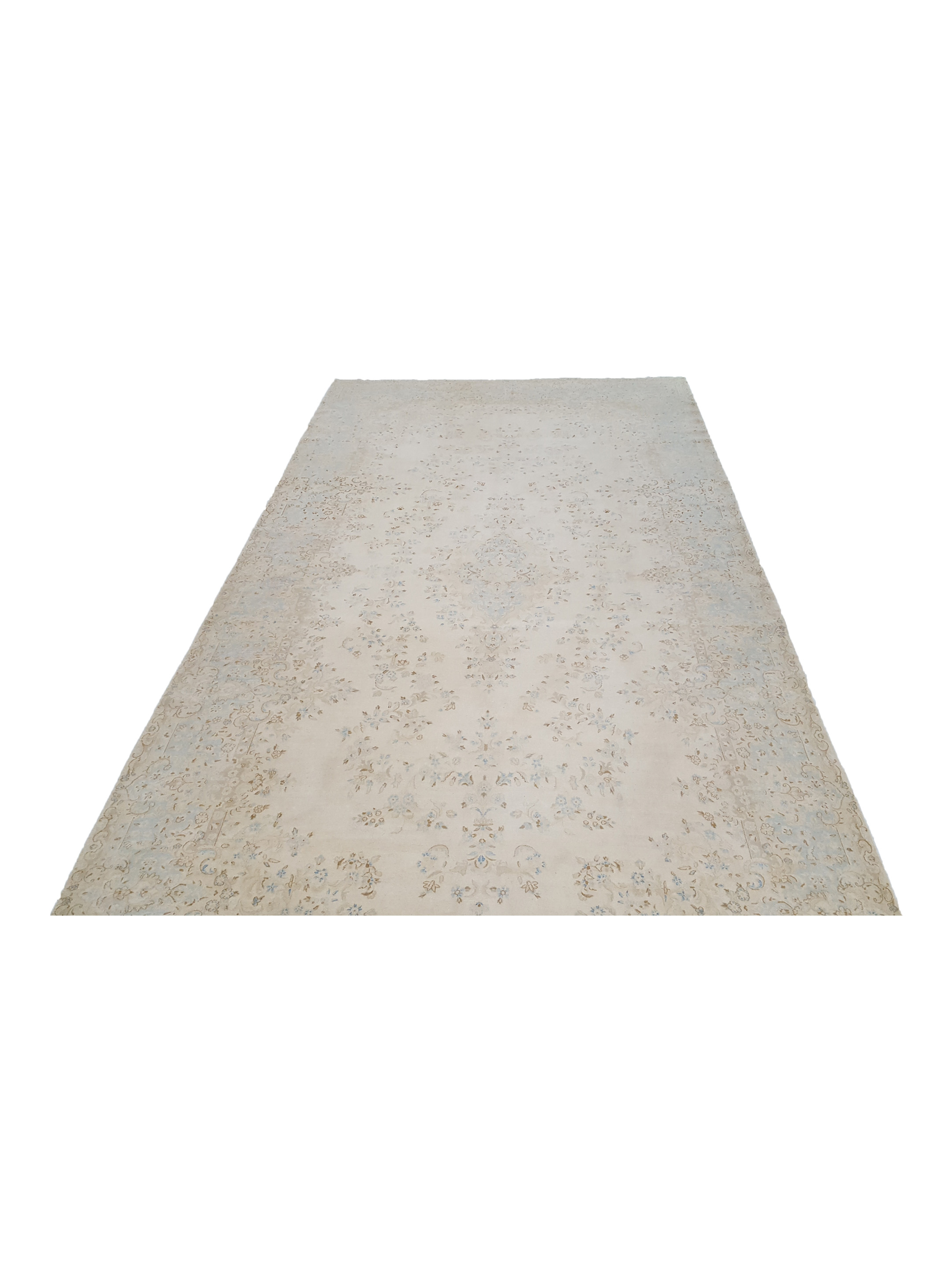 Kerman Hand Knotted Beige 10x19 - Image 7 of 7