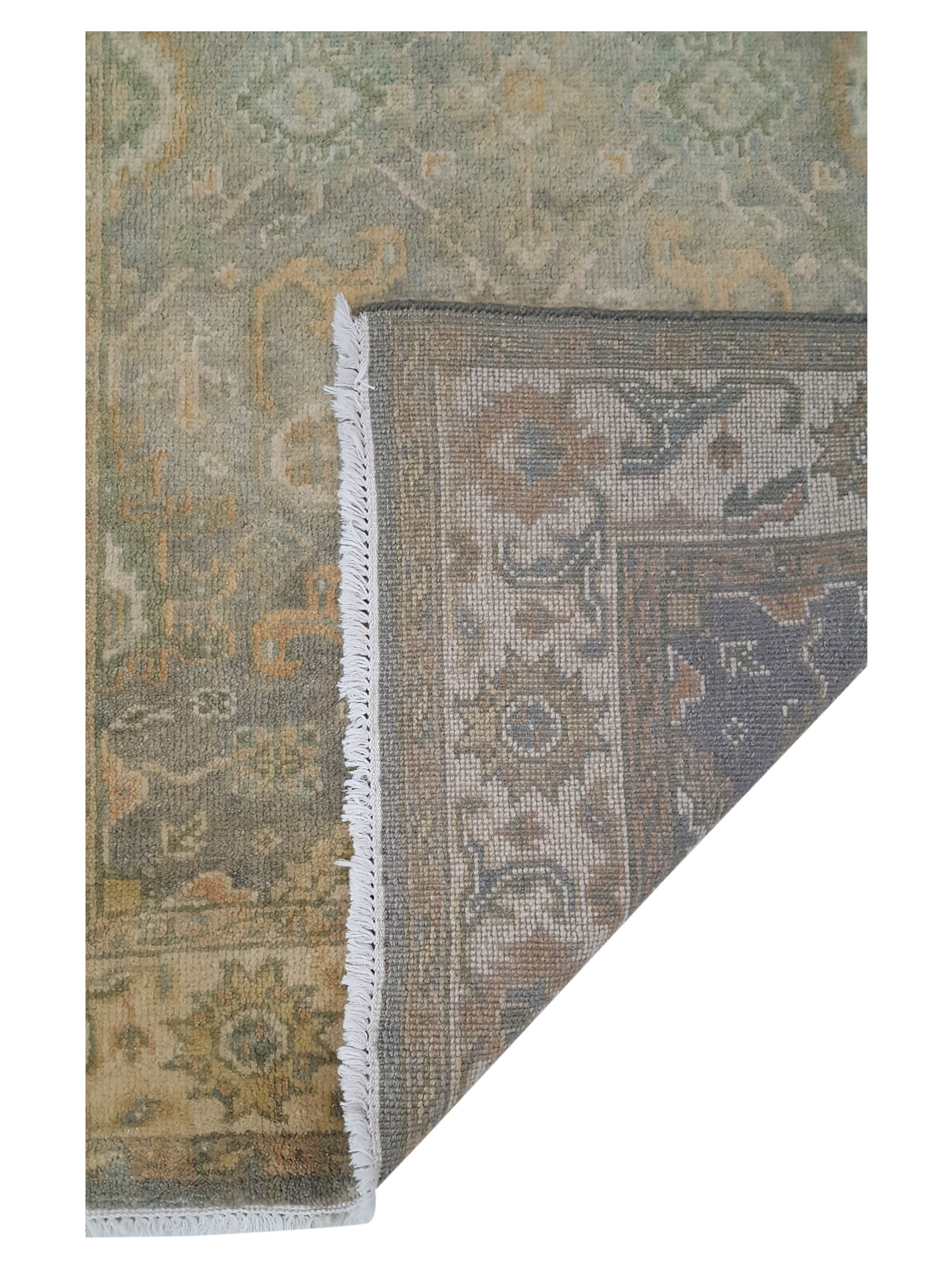 Marco Hand Knotted Lt.Green 4x6 - Image 3 of 6