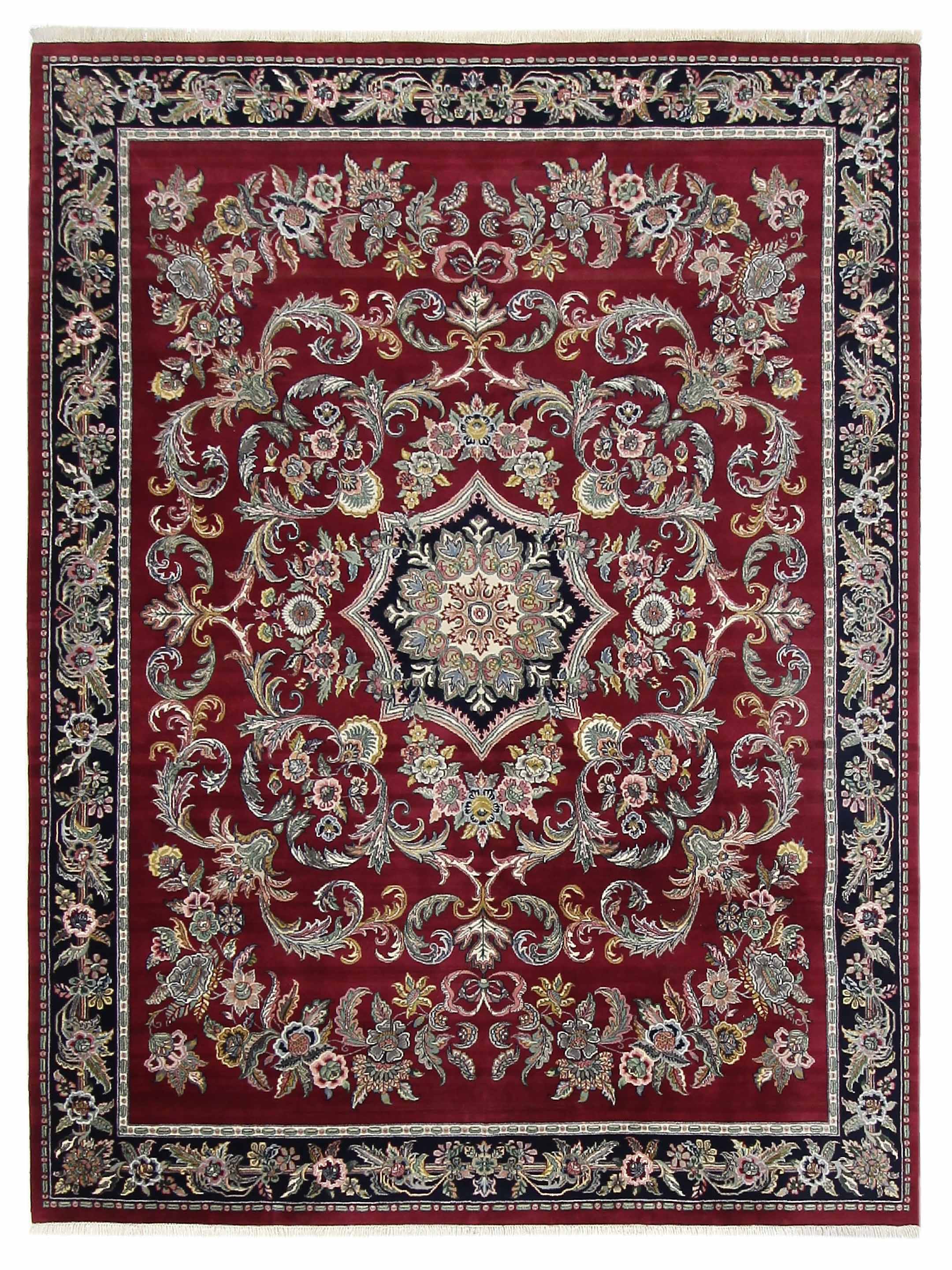 Loom Hand Knotted Burgundy 9x12