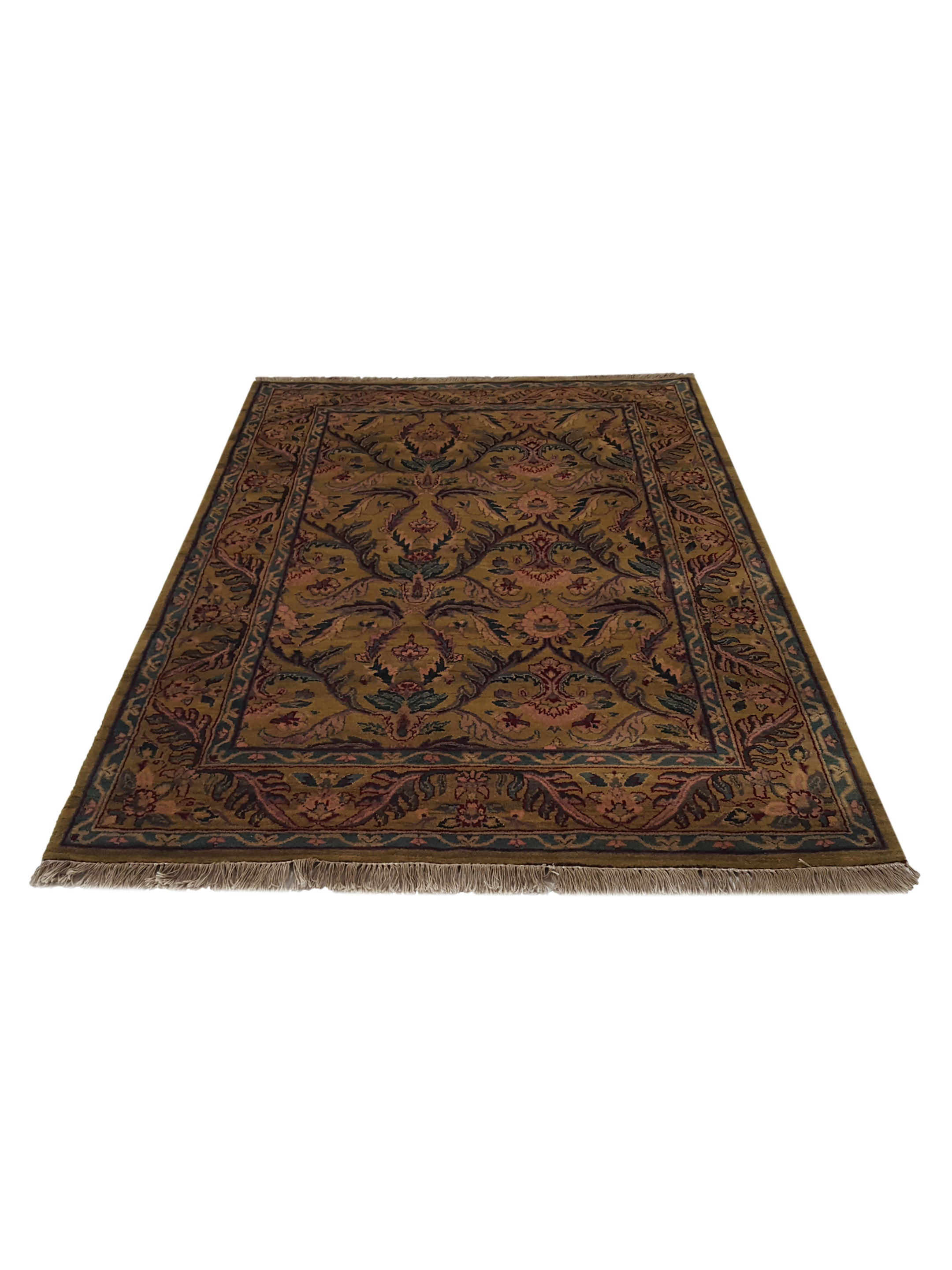 Agra Hand Knotted Gold 5x7 - Image 2 of 6