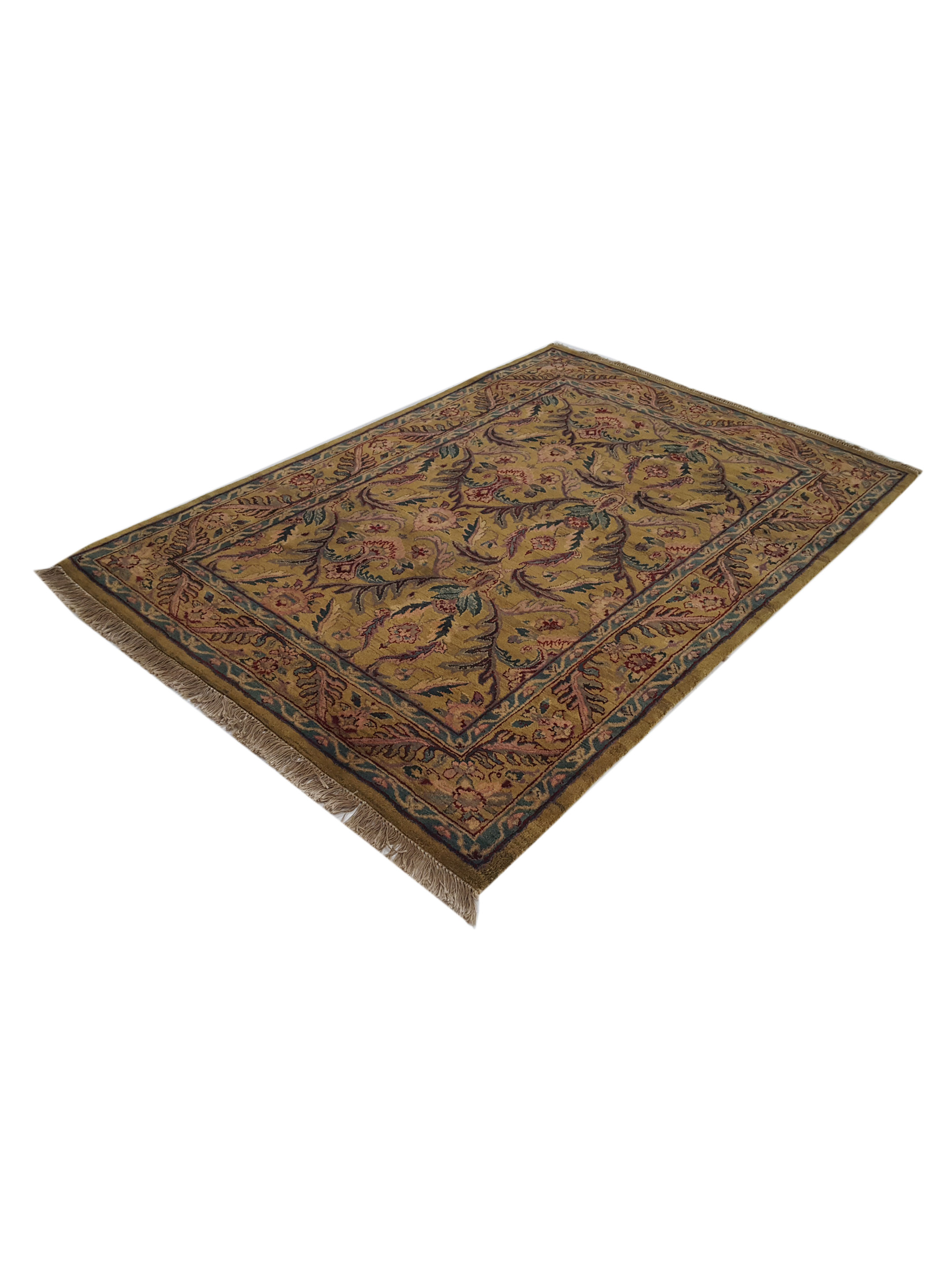 Agra Hand Knotted Gold 5x7 - Image 6 of 6