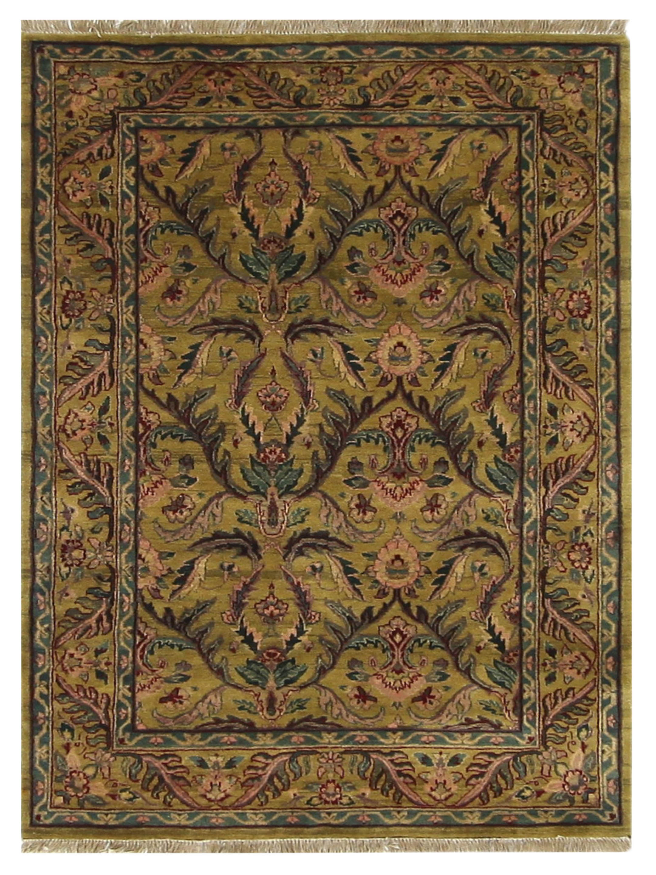 Agra Hand Knotted Gold 5x7