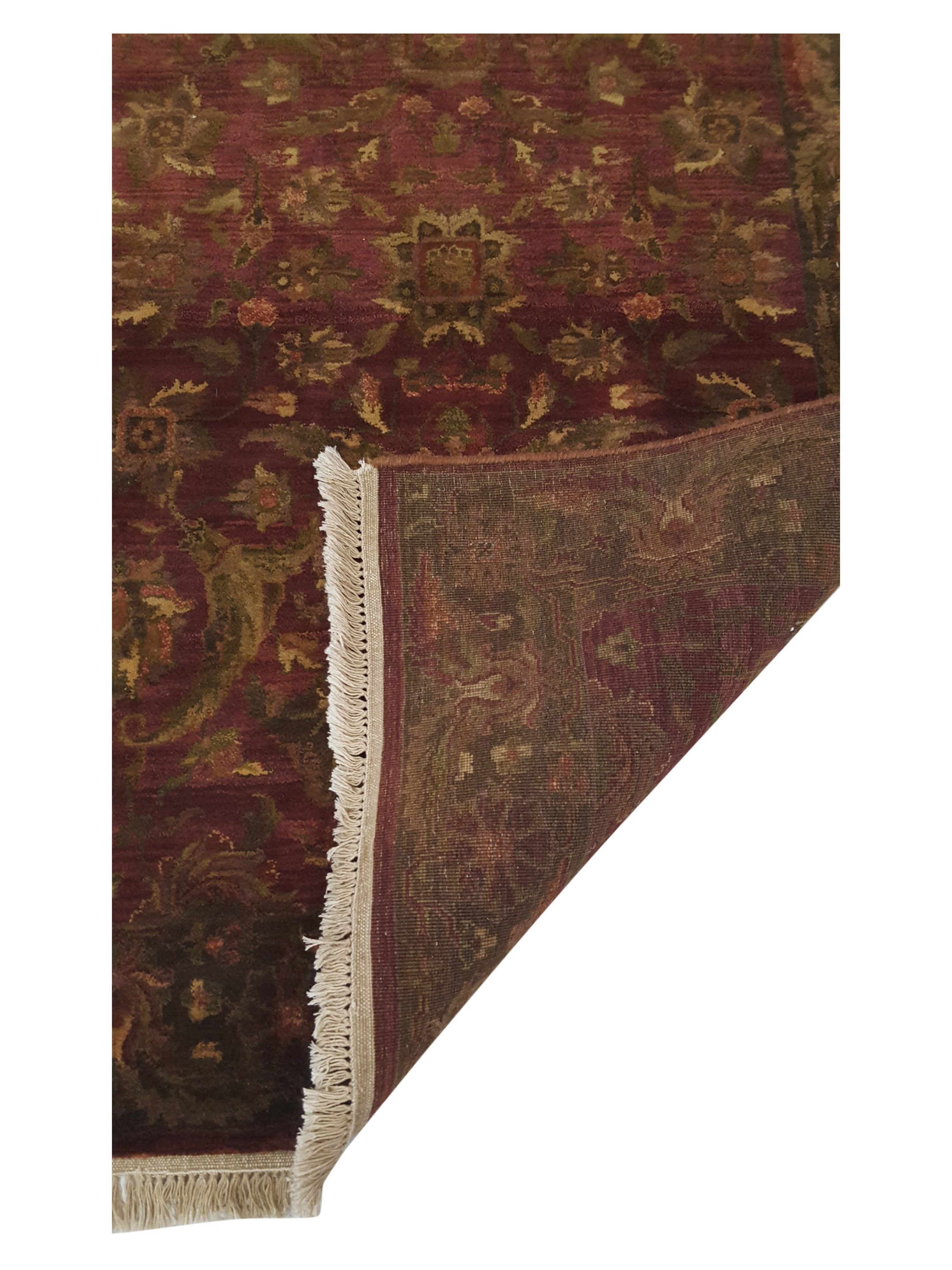 Agra Hand Knotted Burgundy 4x6 - Image 3 of 6