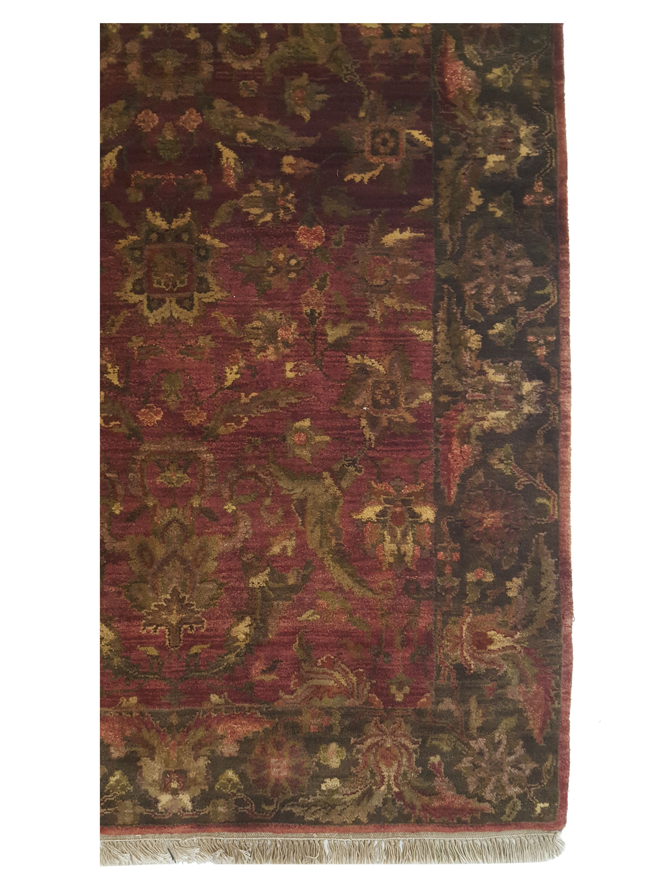 Agra Hand Knotted Burgundy 4x6 - Image 4 of 6