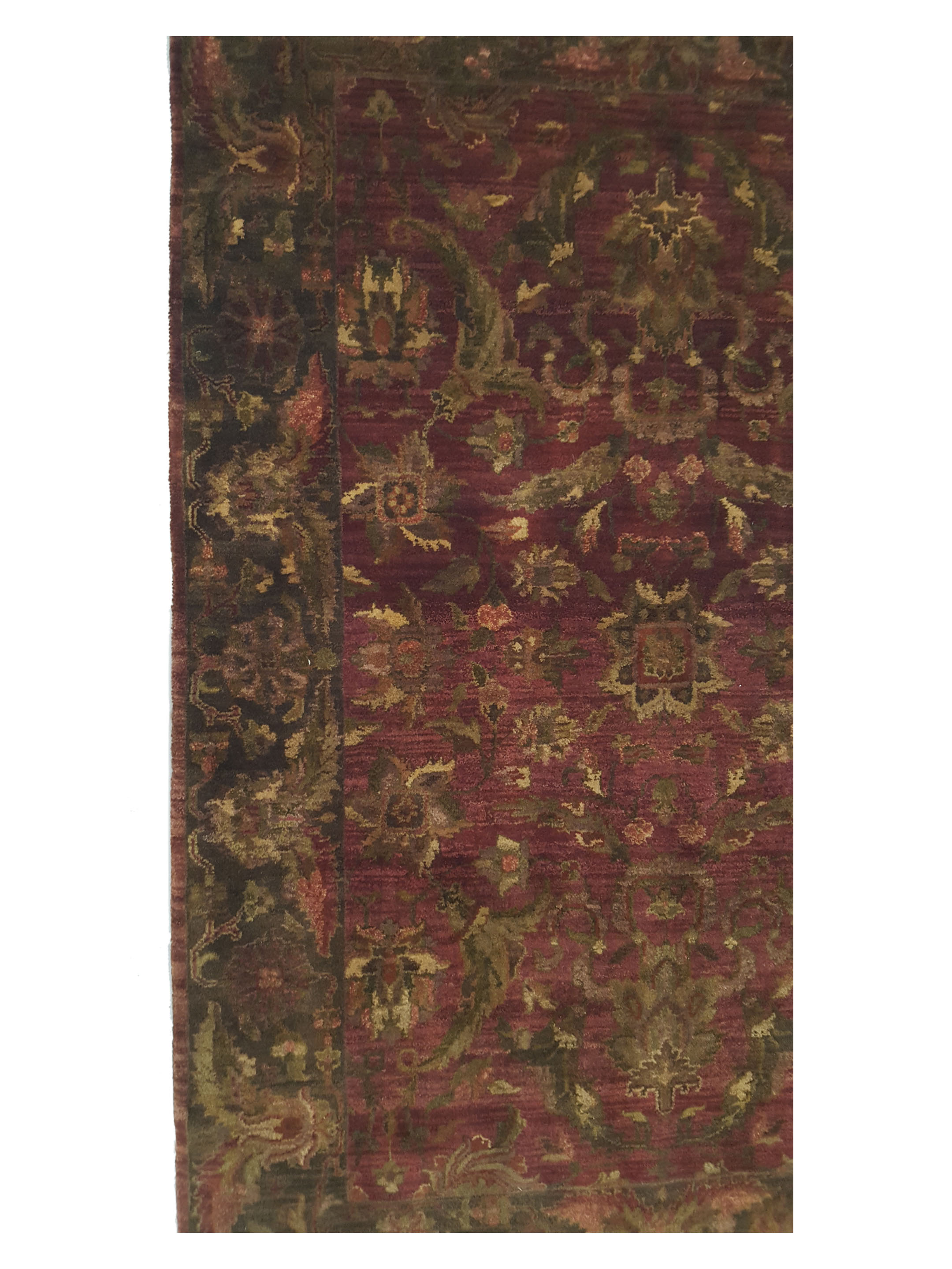 Agra Hand Knotted Burgundy 4x6 - Image 5 of 6
