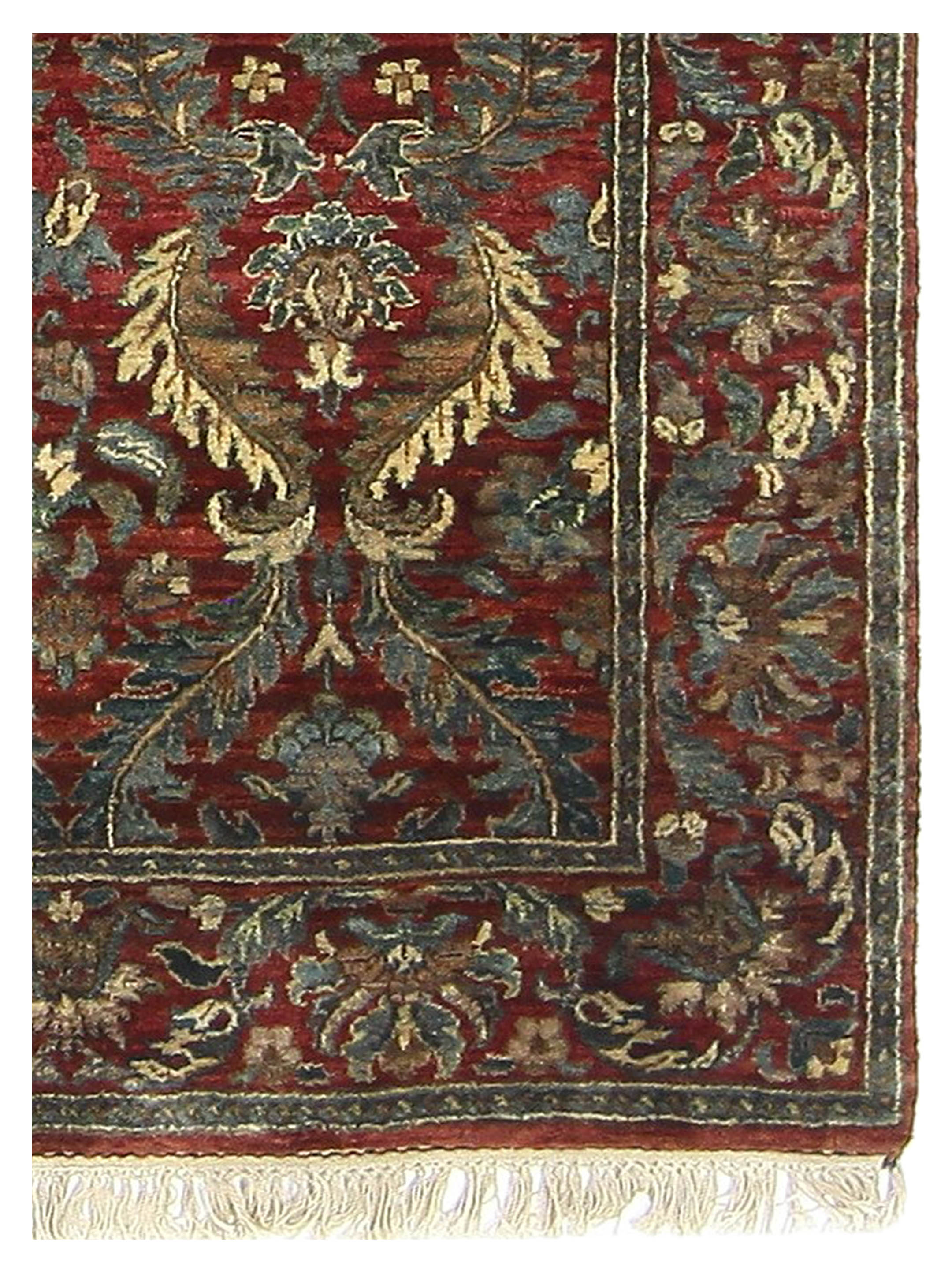 Agra Hand Knotted Red 4x6 - Image 3 of 5