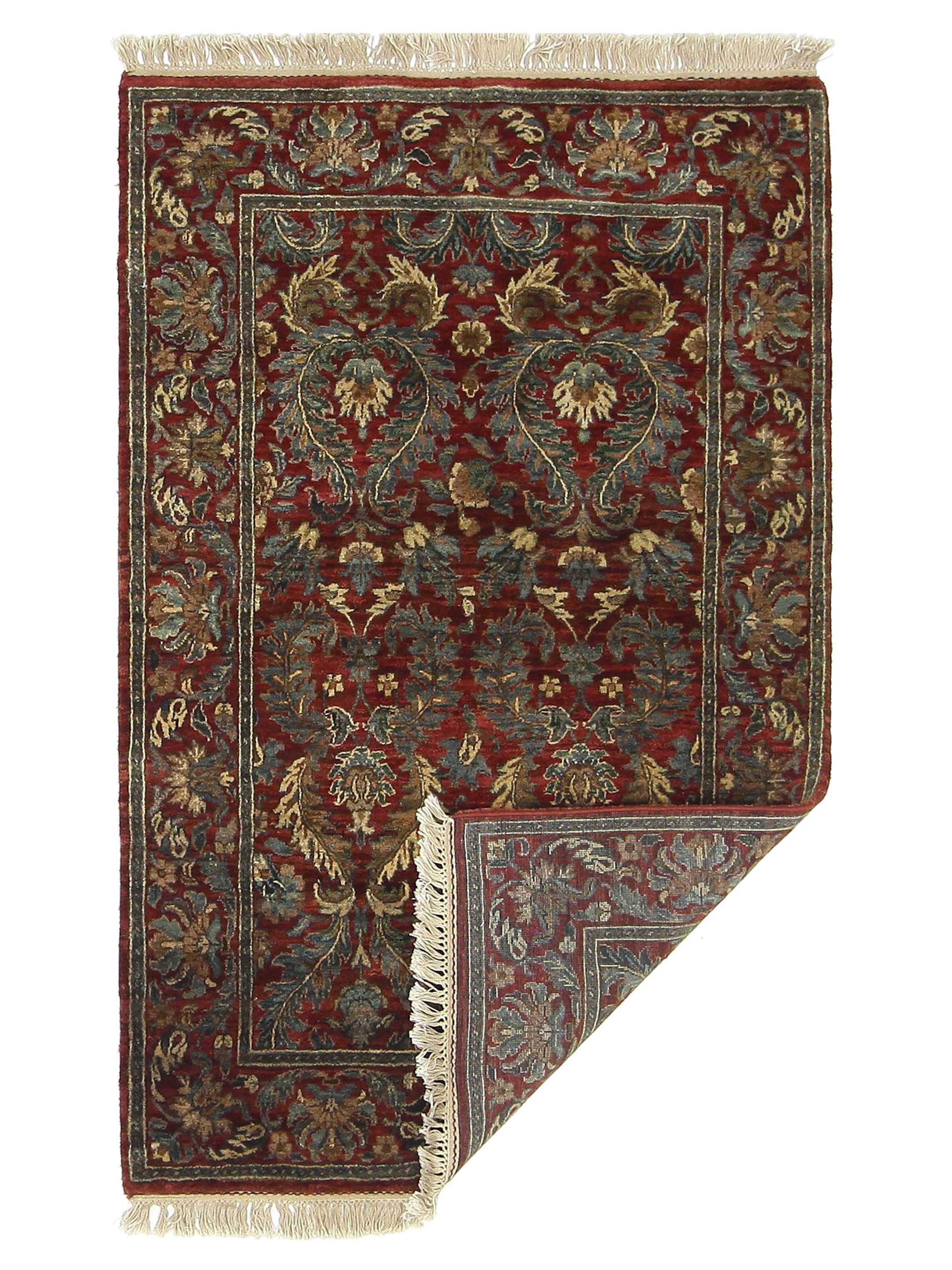 Agra Hand Knotted Red 4x6 - Image 5 of 5