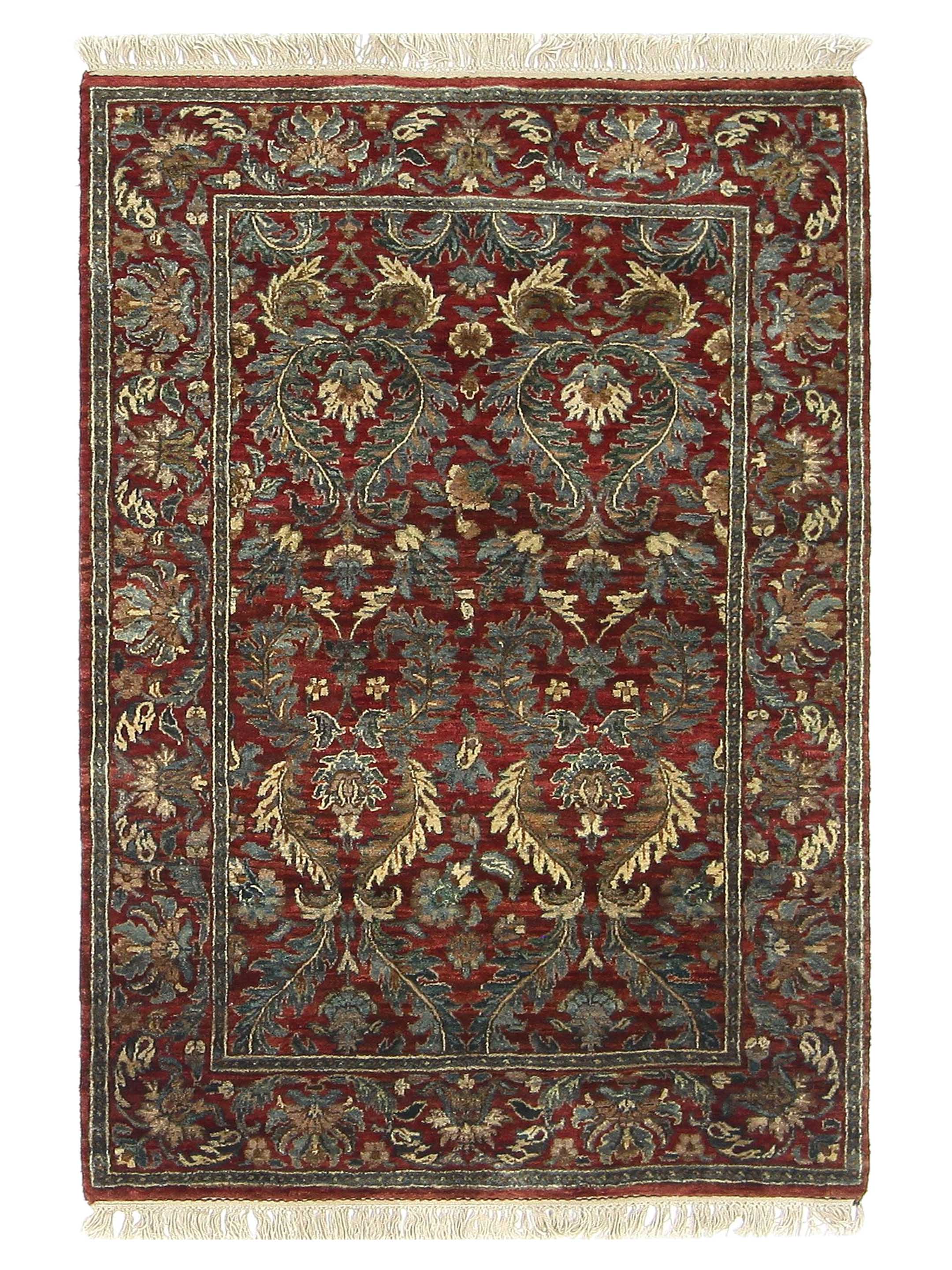Agra Hand Knotted Red 4x6
