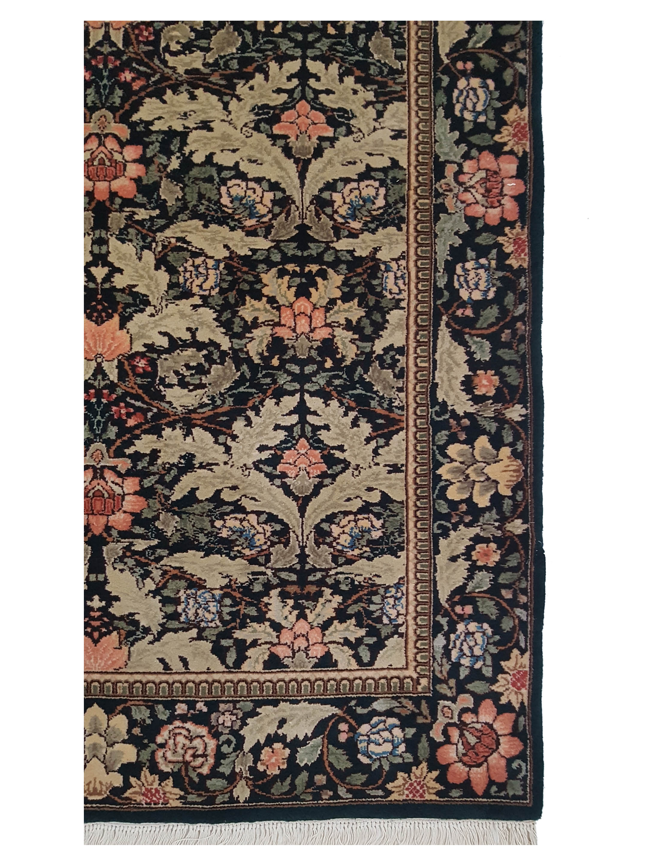 Agra Hand Knotted Black 4x6 - Image 3 of 5