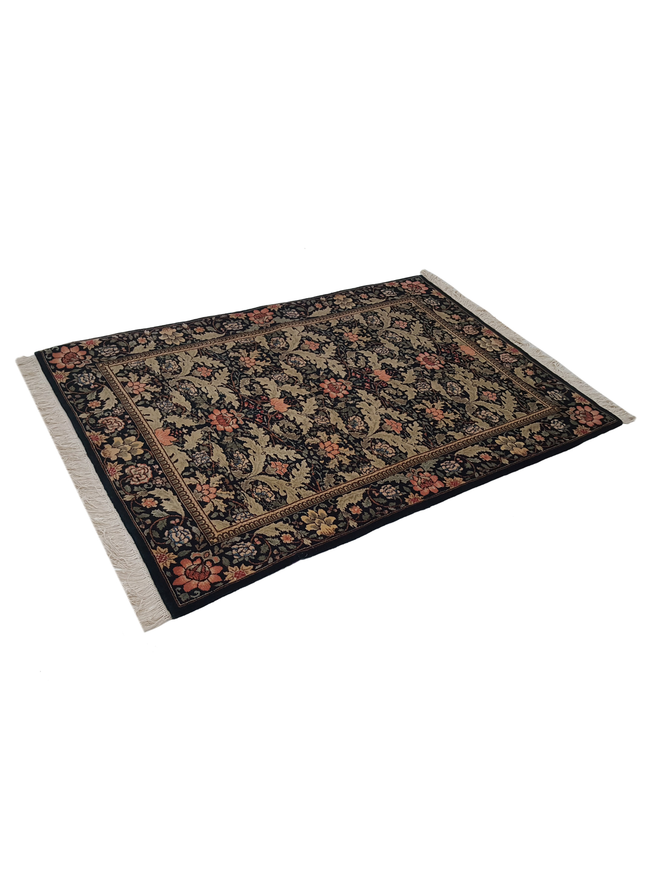 Agra Hand Knotted Black 4x6 - Image 5 of 5