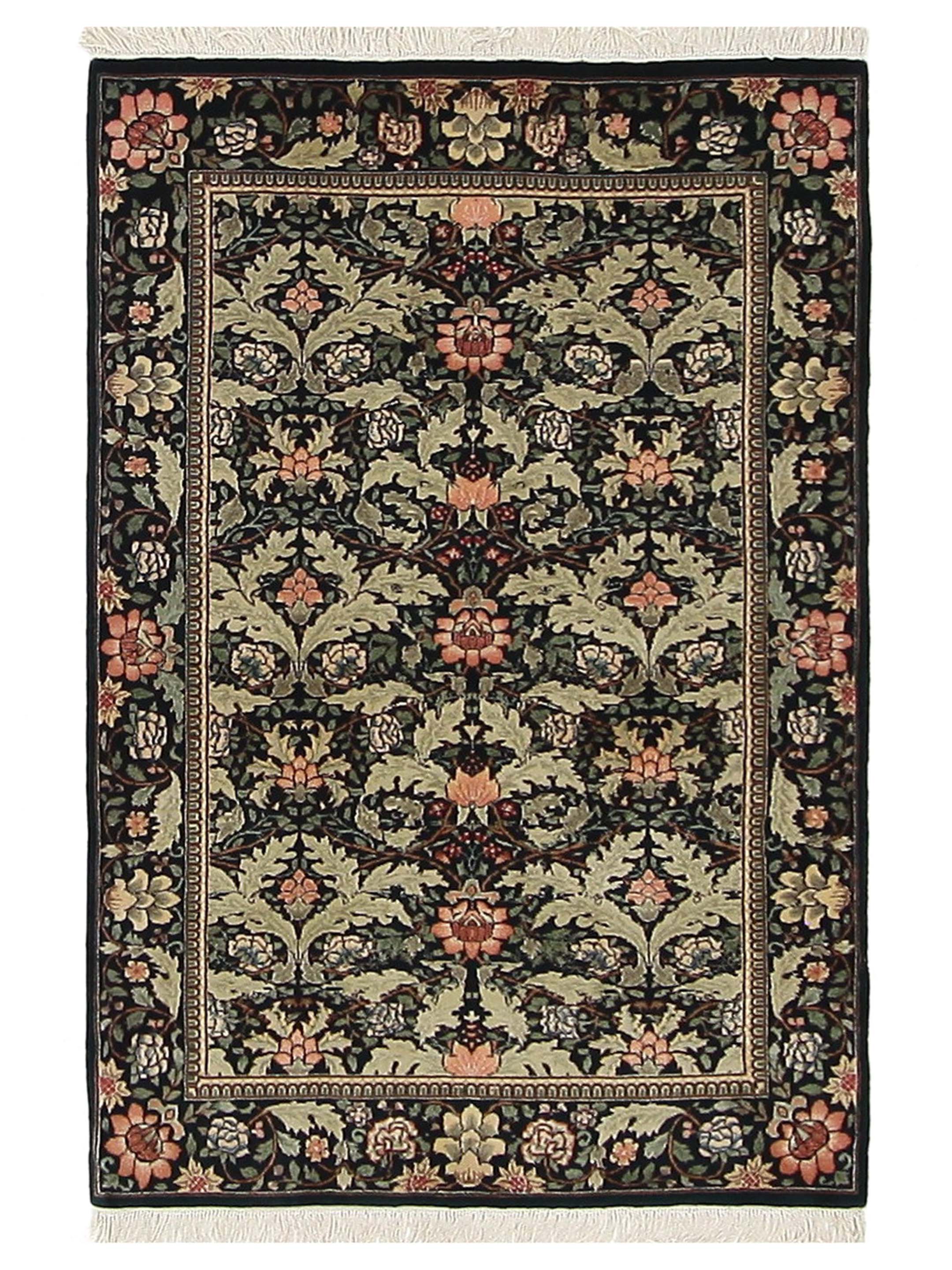Agra Hand Knotted Black 4x6