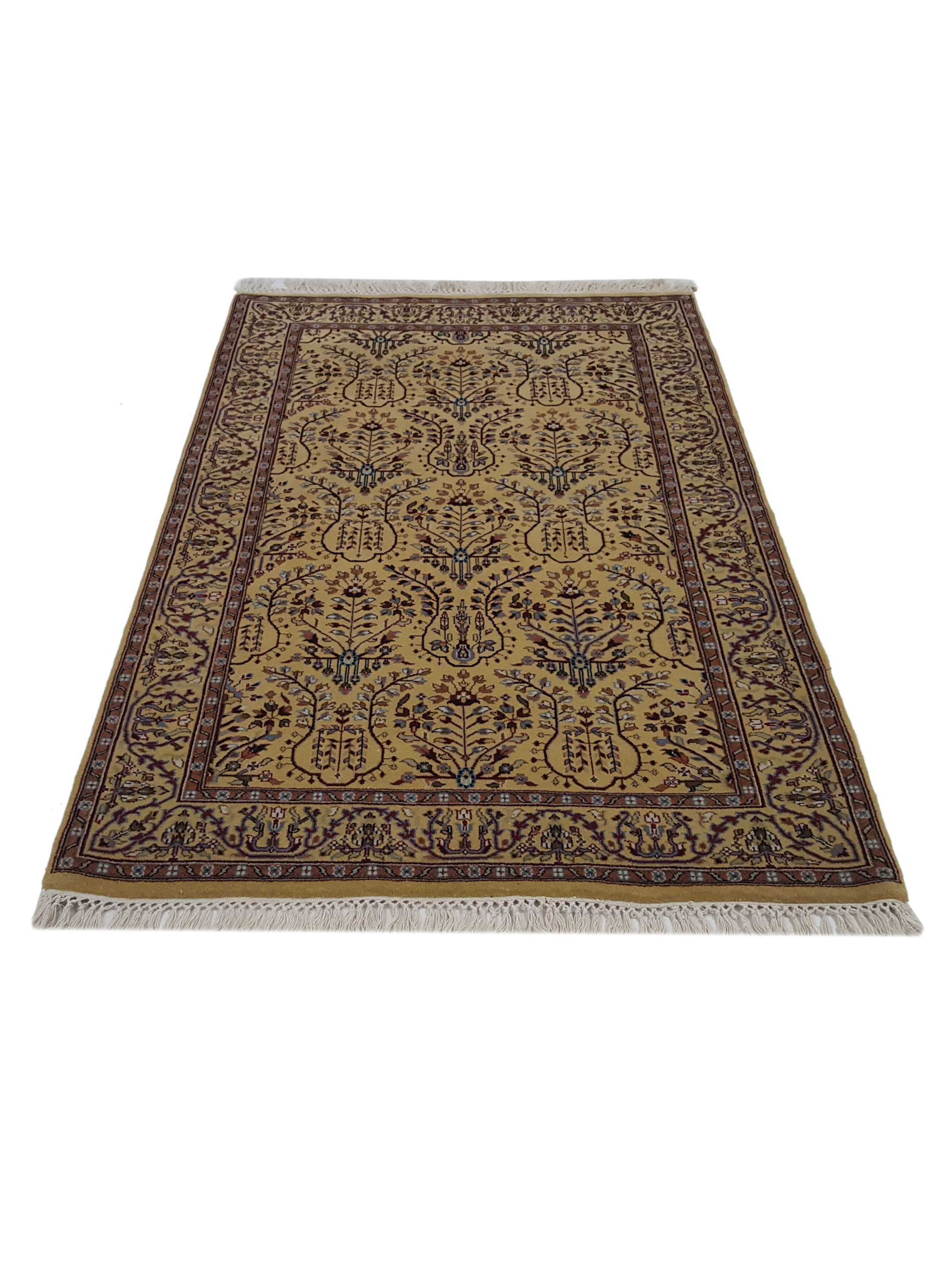 Sarouk Hand Knotted Gold 4x6 - Image 2 of 6