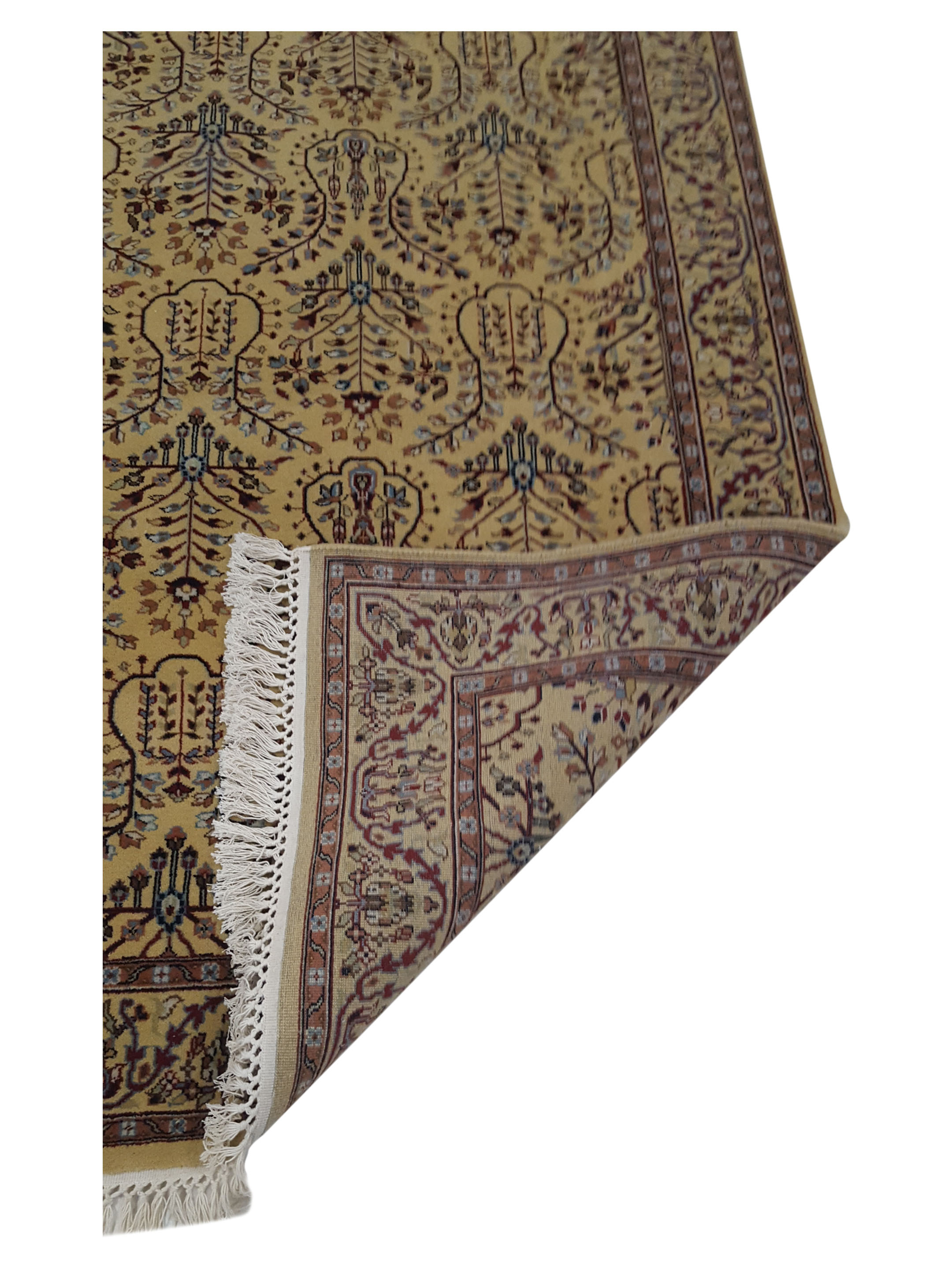 Sarouk Hand Knotted Gold 4x6 - Image 3 of 6