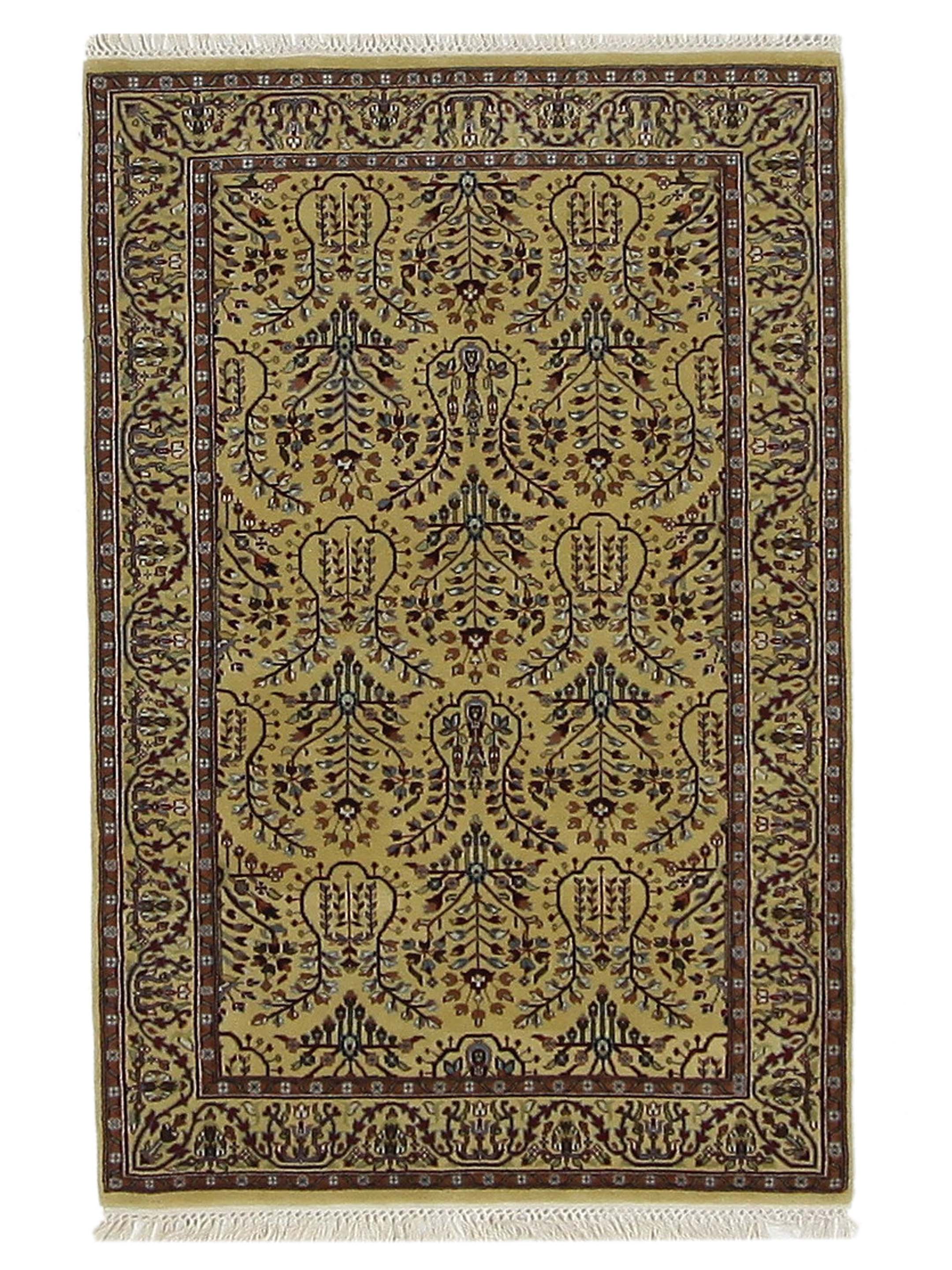 Sarouk Hand Knotted Gold 4x6