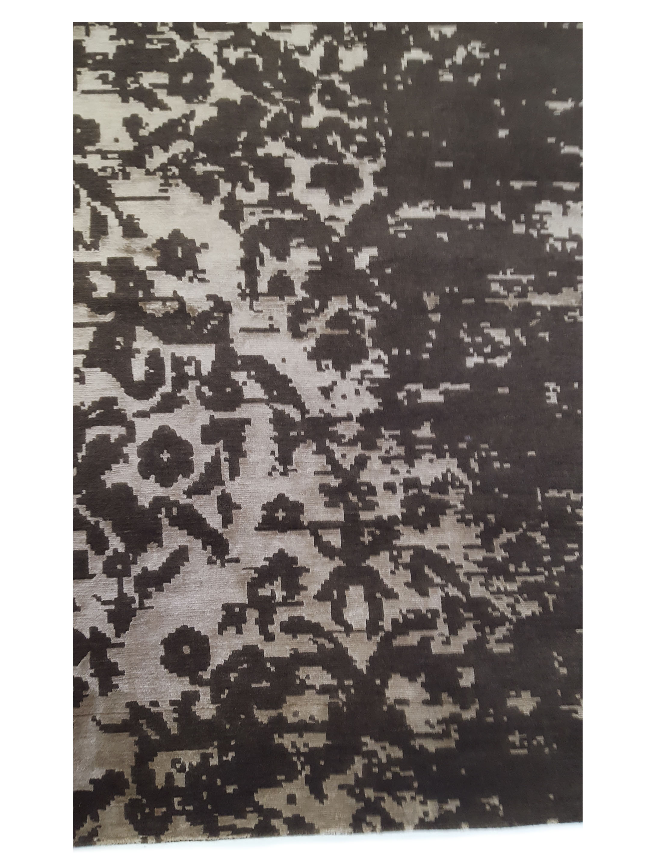 Modern-Np Hand Knotted Brown 8x10 - Image 3 of 5