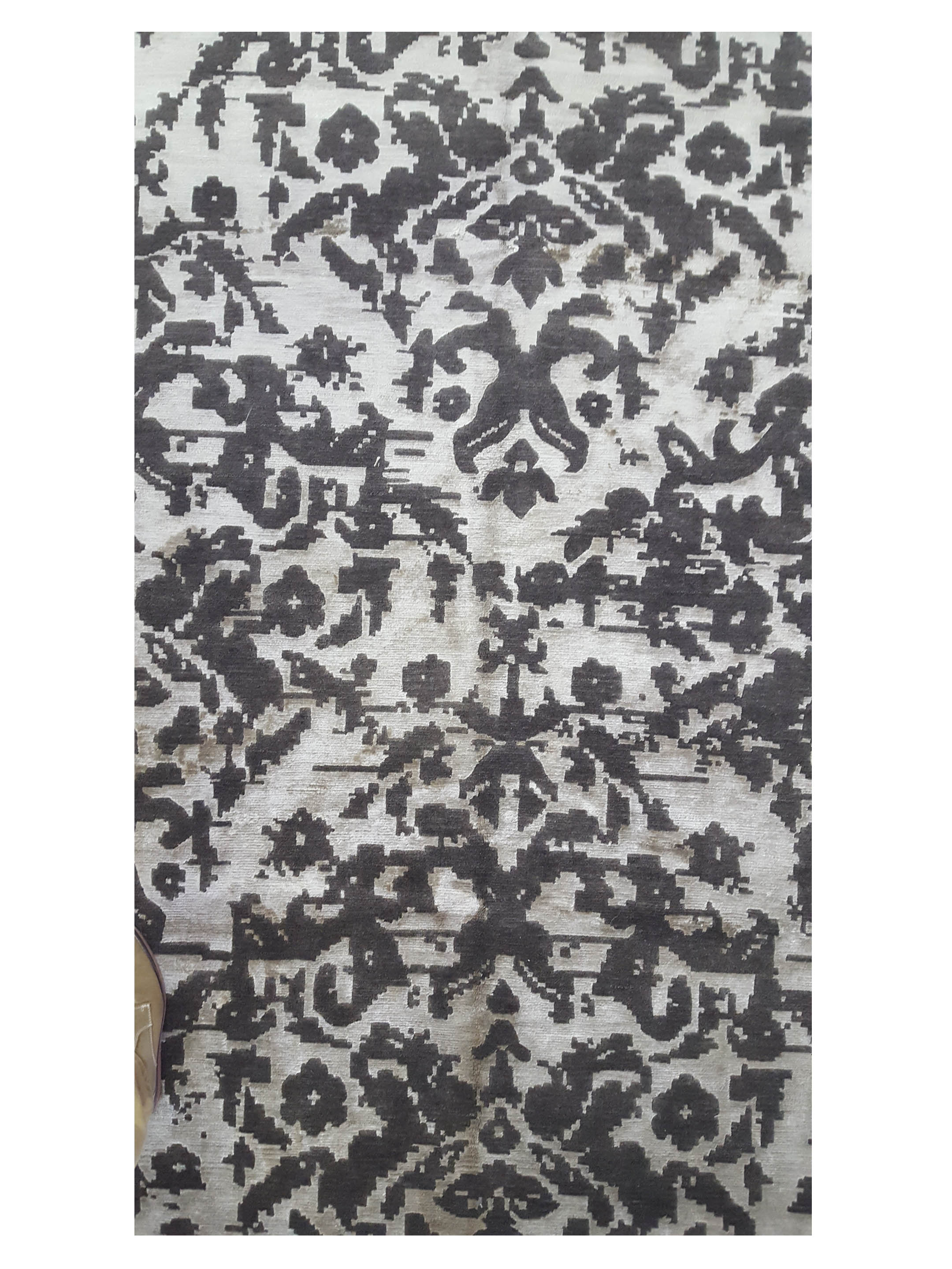 Modern-Np Hand Knotted Brown 8x10 - Image 4 of 5