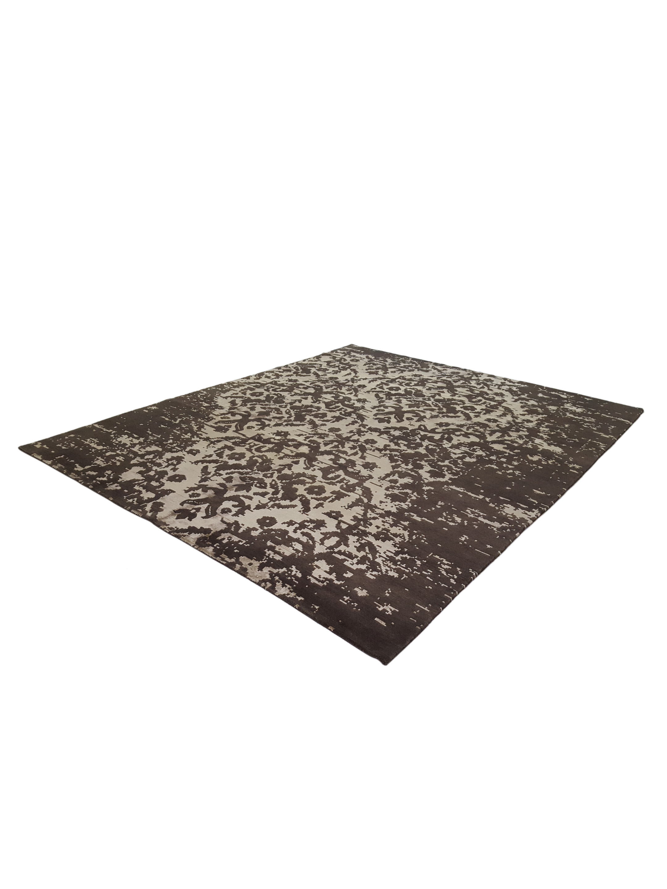 Modern-Np Hand Knotted Brown 8x10 - Image 5 of 5