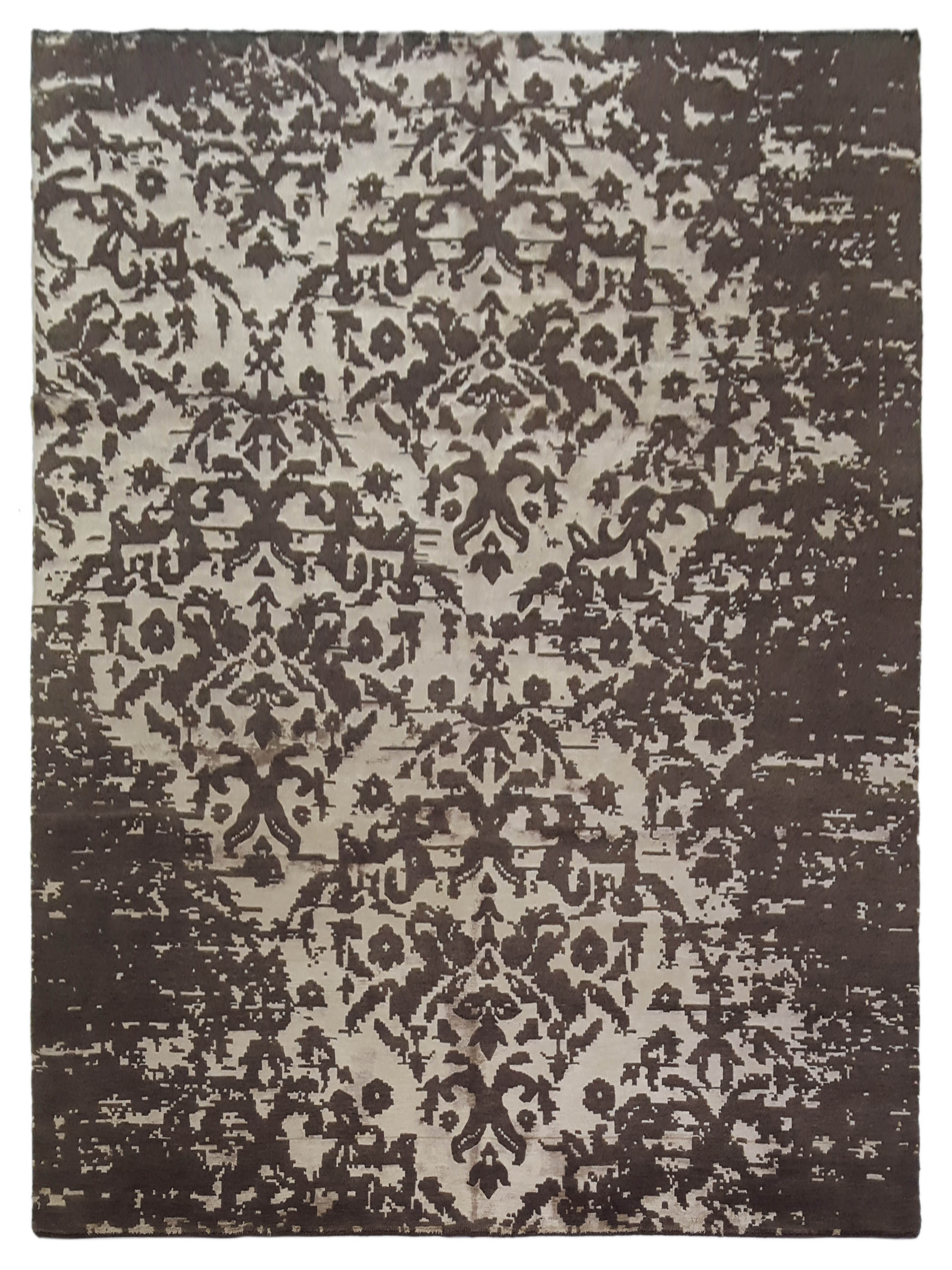 Modern-Np Hand Knotted Brown 8x10