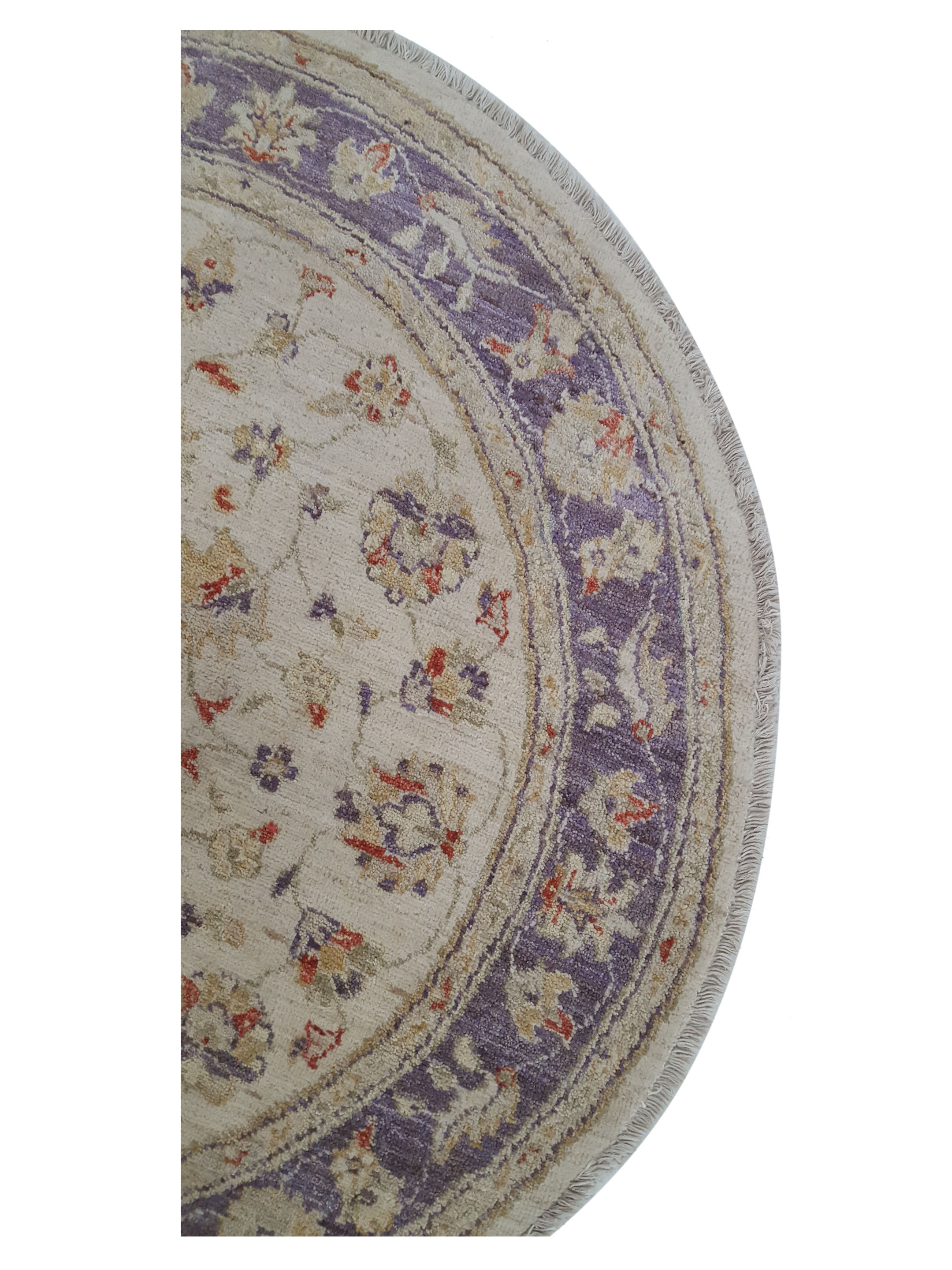 Ziegler Hand Knotted Ivory 4x4 - Image 4 of 6