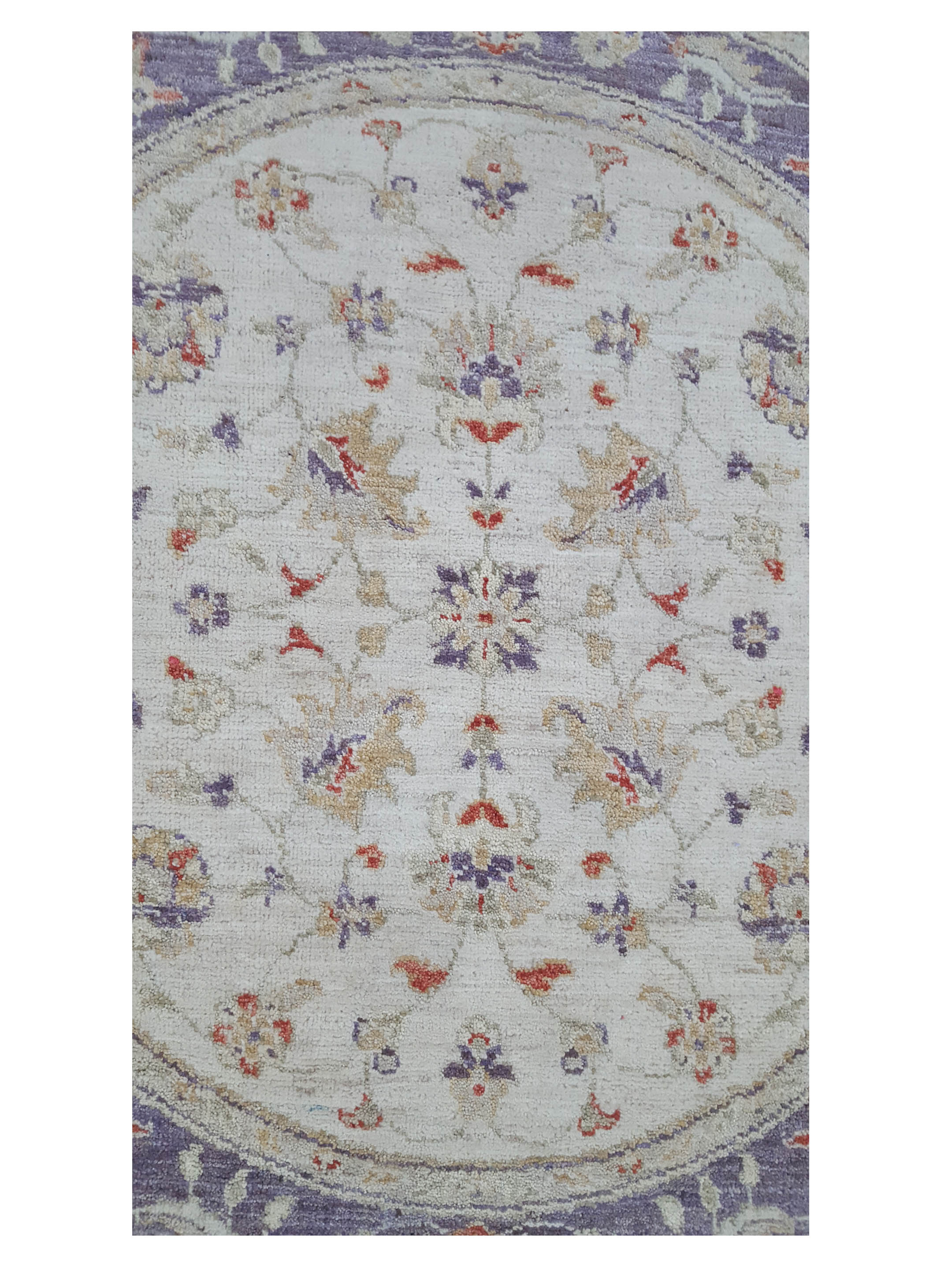 Ziegler Hand Knotted Ivory 4x4 - Image 5 of 6