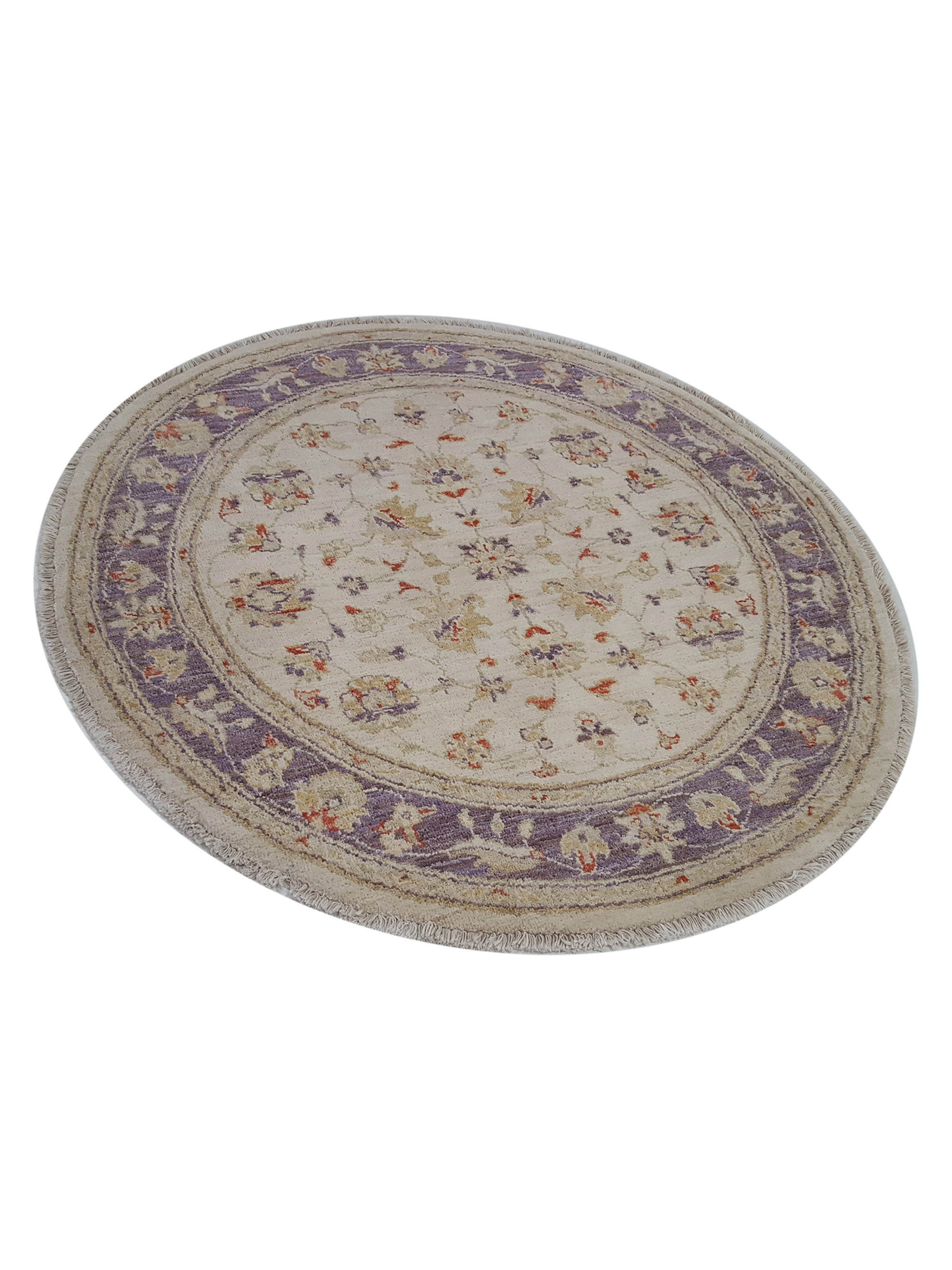 Ziegler Hand Knotted Ivory 4x4 - Image 6 of 6