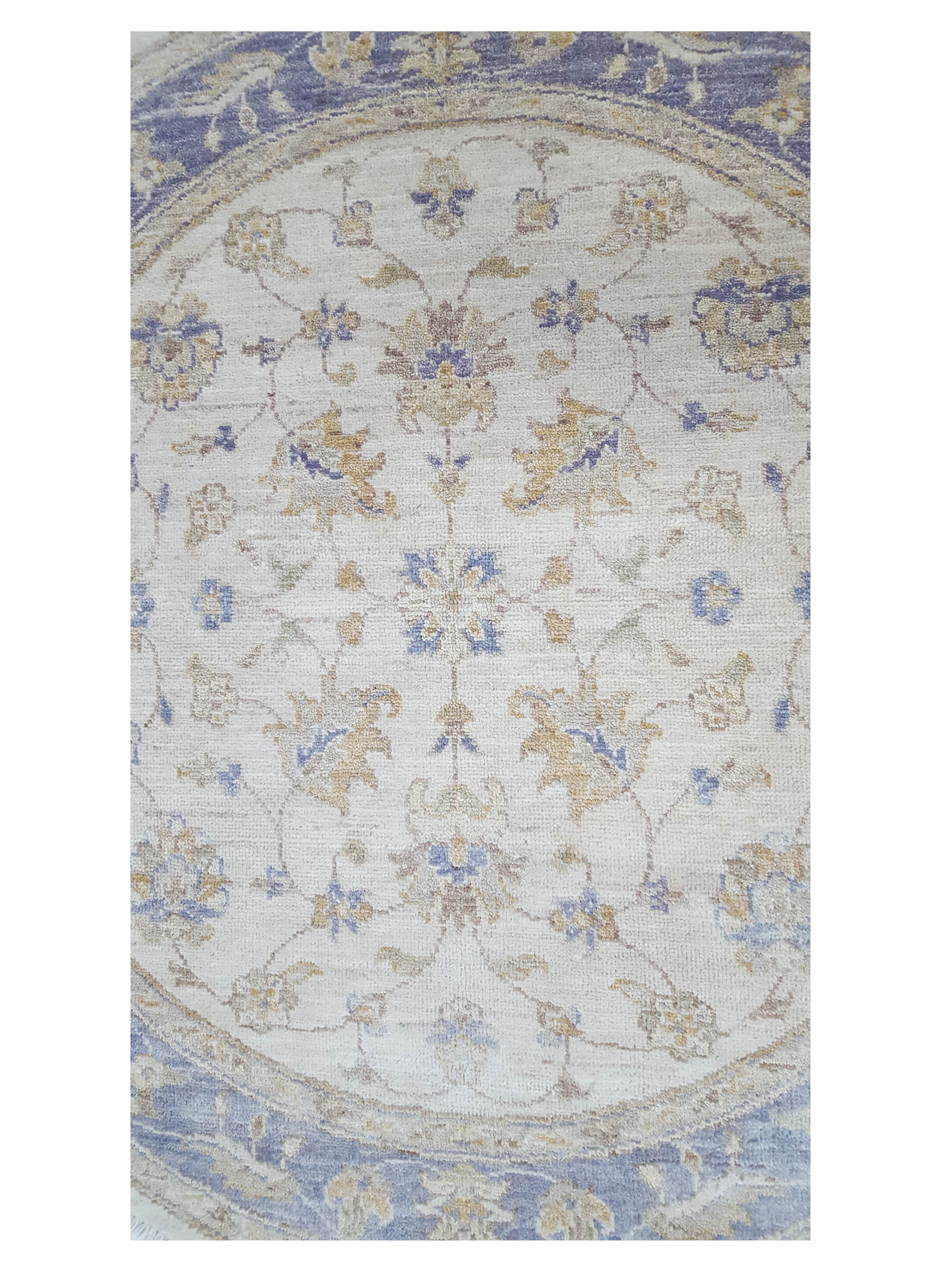 Ziegler Hand Knotted Ivory 4x4 - Image 5 of 5