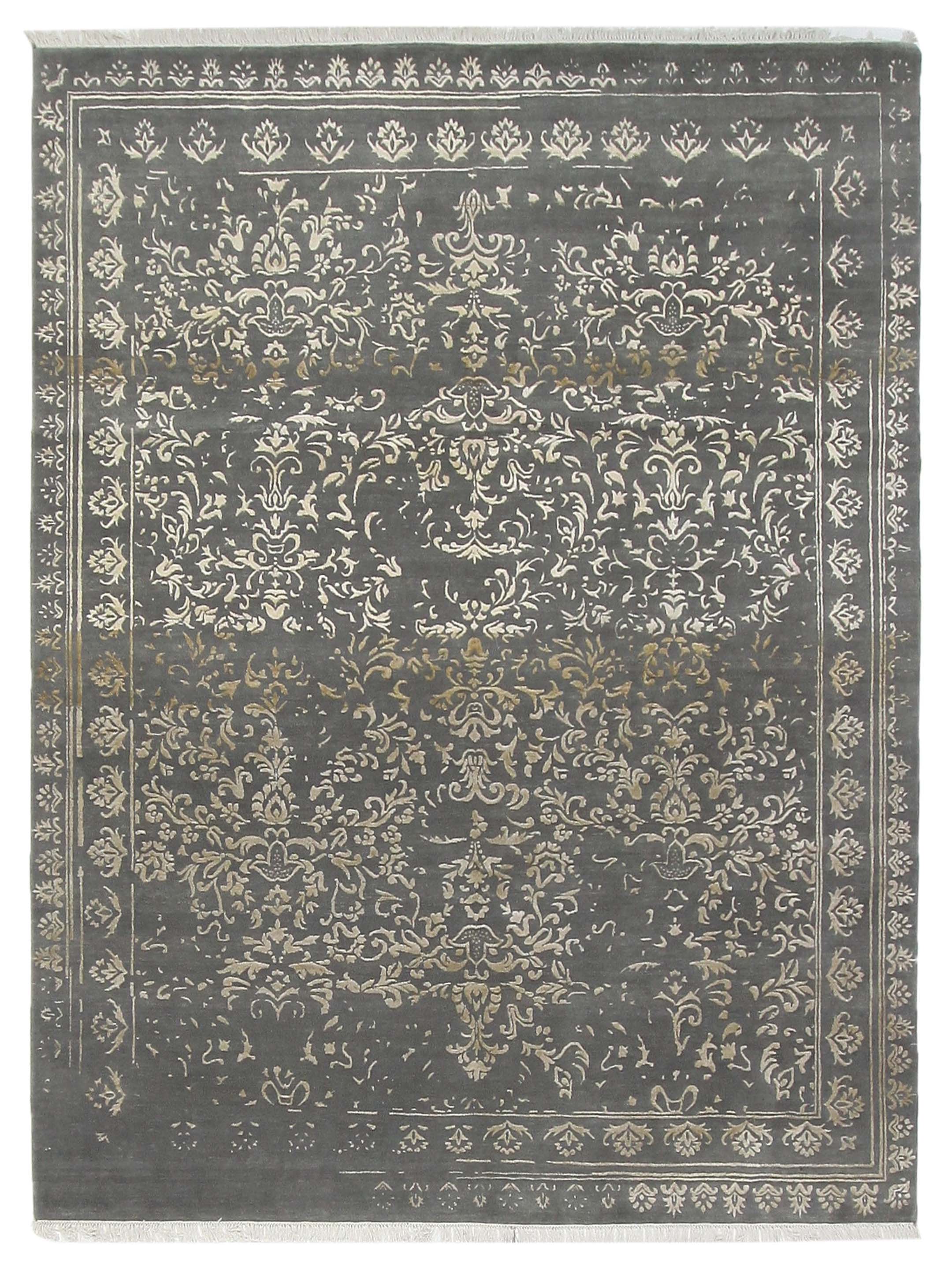 Modern Hand Knotted Lt.Grey 8x10
