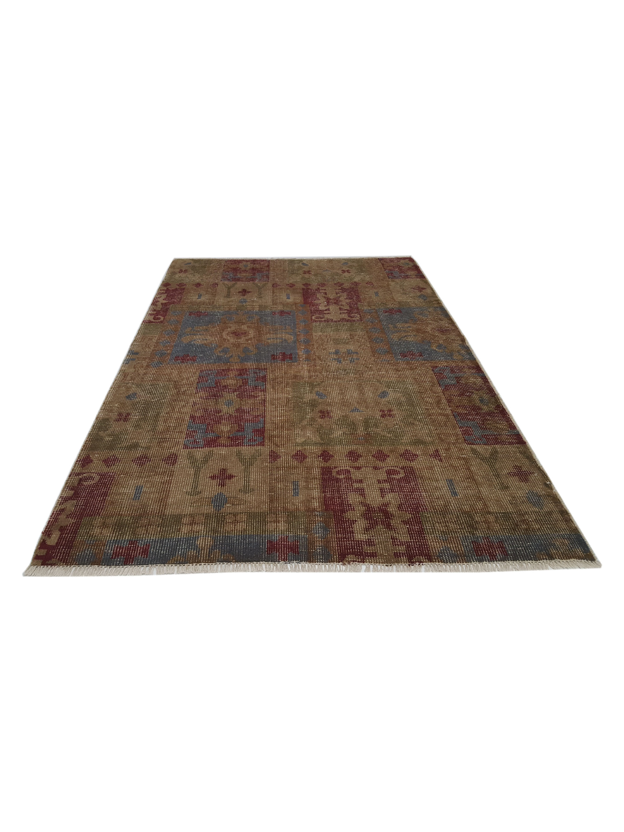 Vintage Revival Hand Knotted Multi 6x9 - Image 2 of 6