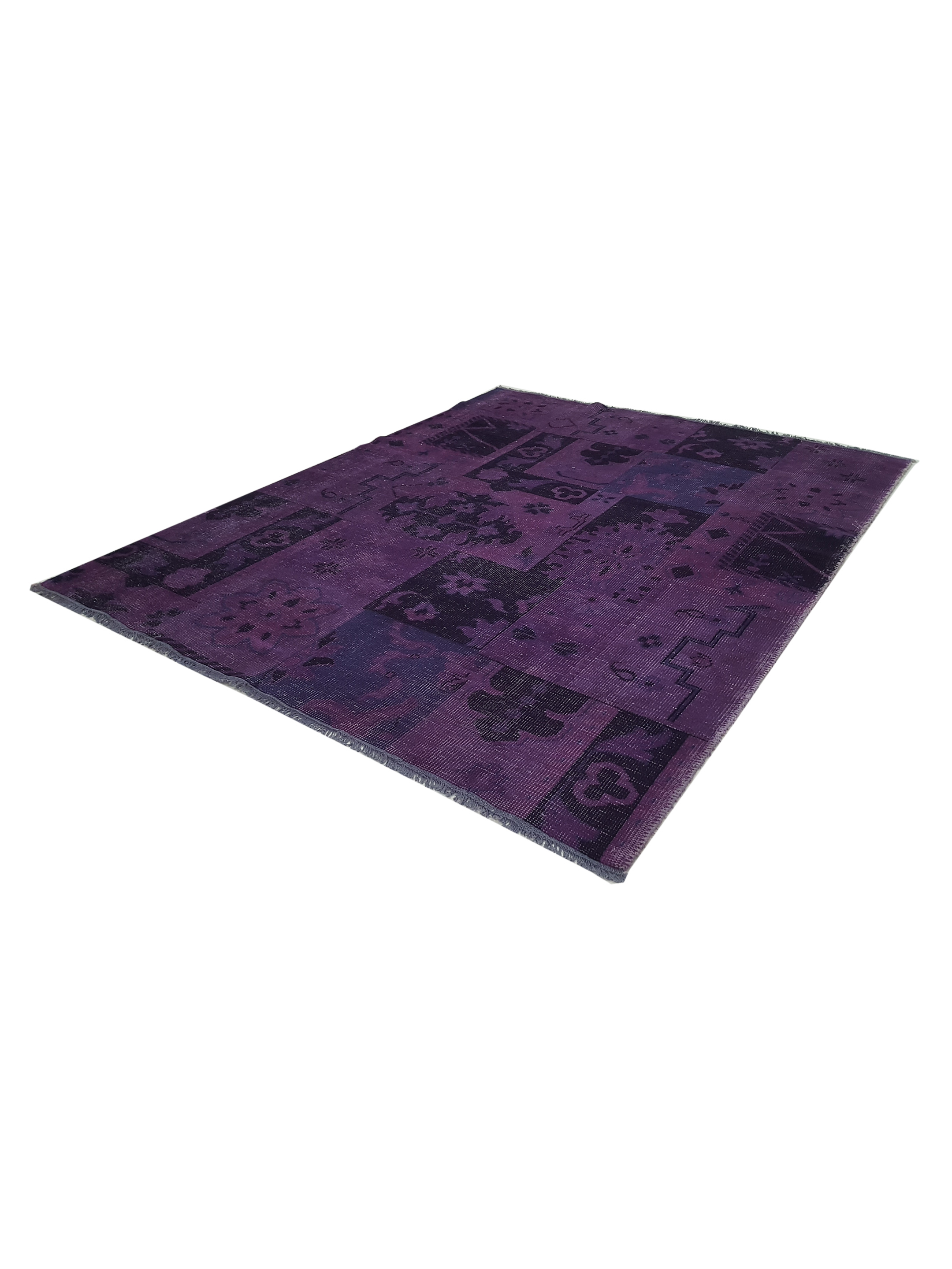 Vintage Revival Hand Knotted Purple 8x10 - Image 6 of 6