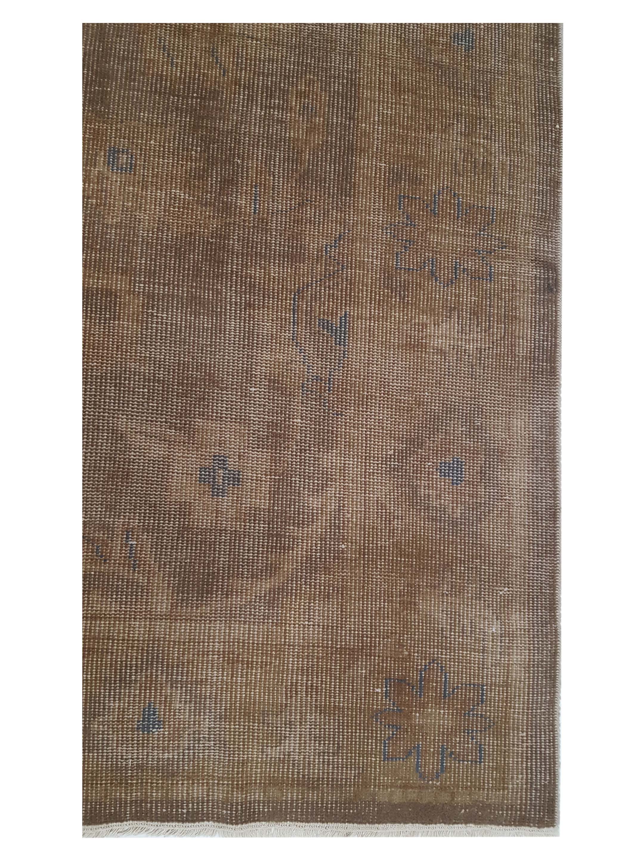 Vintage Revival Hand Knotted Brown 8x10 - Image 4 of 6