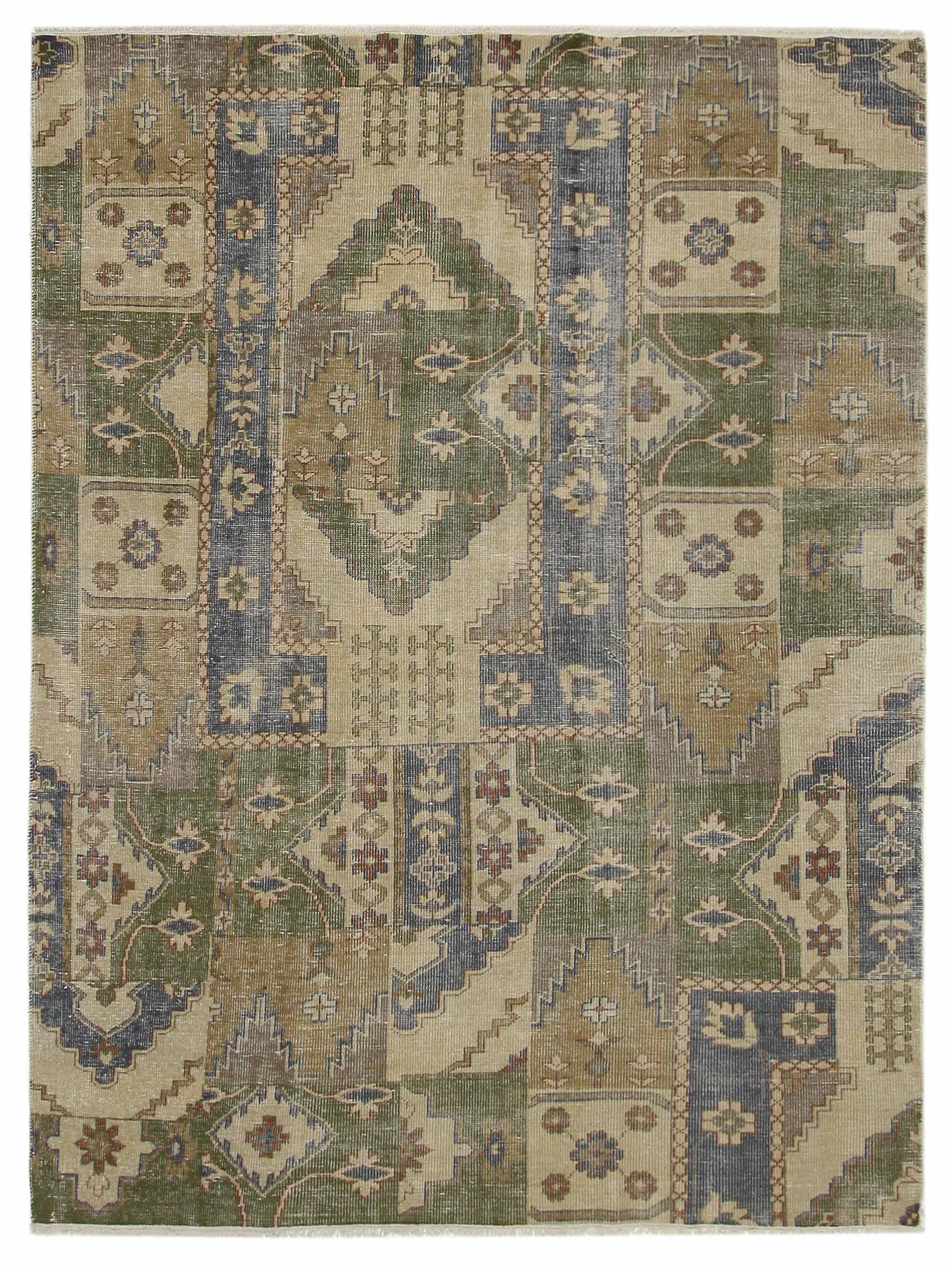 Vintage Revival Hand Knotted Beige 9x12