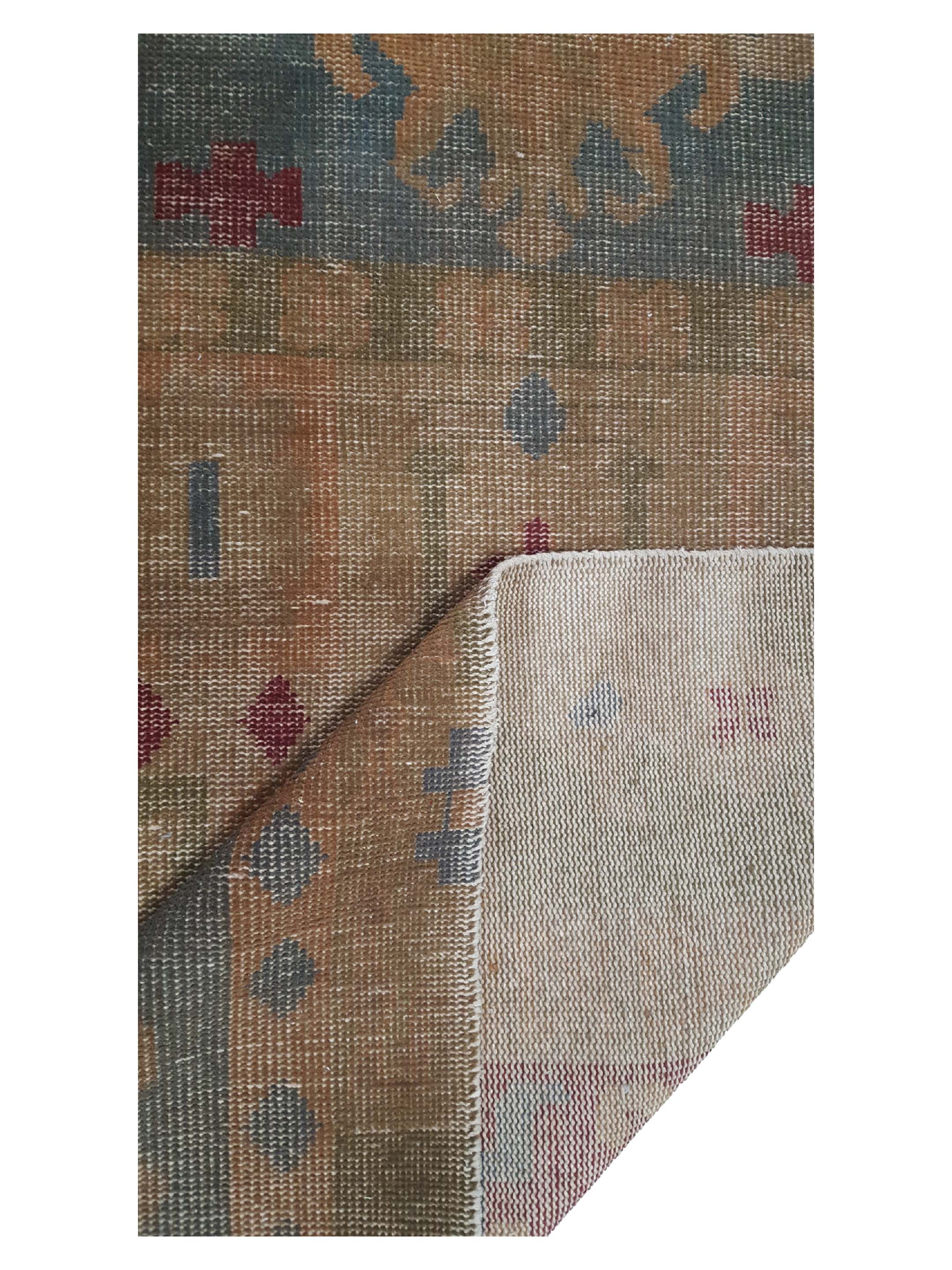 Vintage Revival Hand Knotted Brown 9x12 - Image 3 of 6