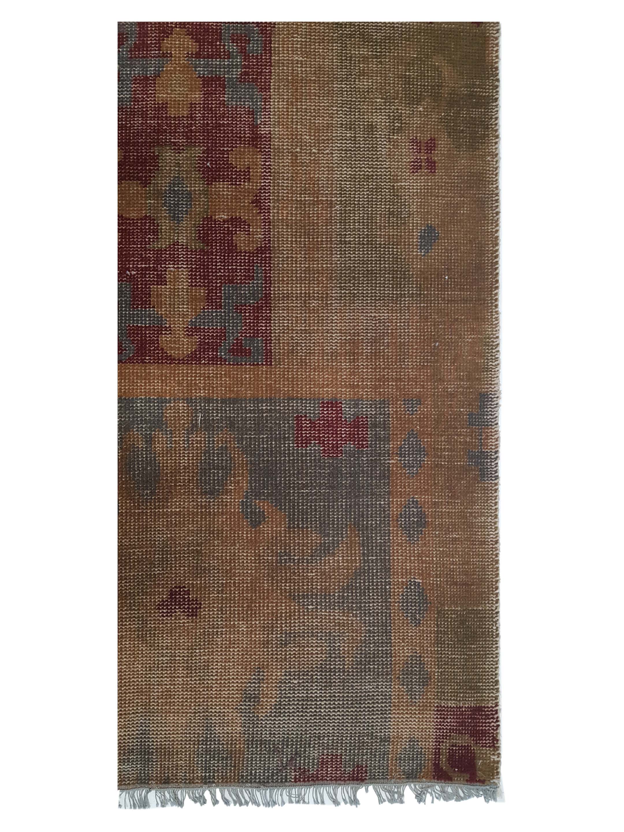 Vintage Revival Hand Knotted Brown 9x12 - Image 4 of 6