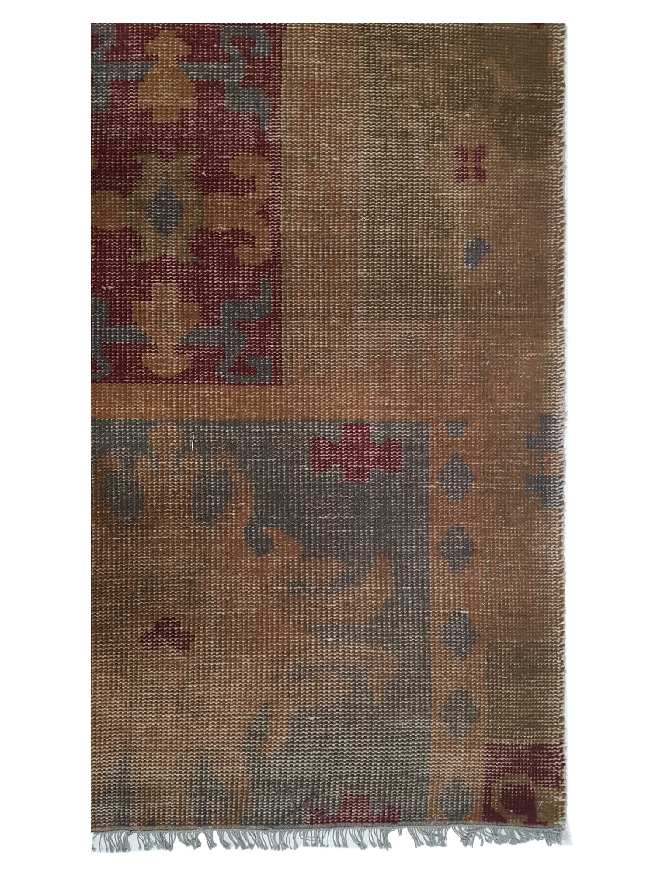 Vintage Revival Hand Knotted Brown 9x12 - Image 5 of 6
