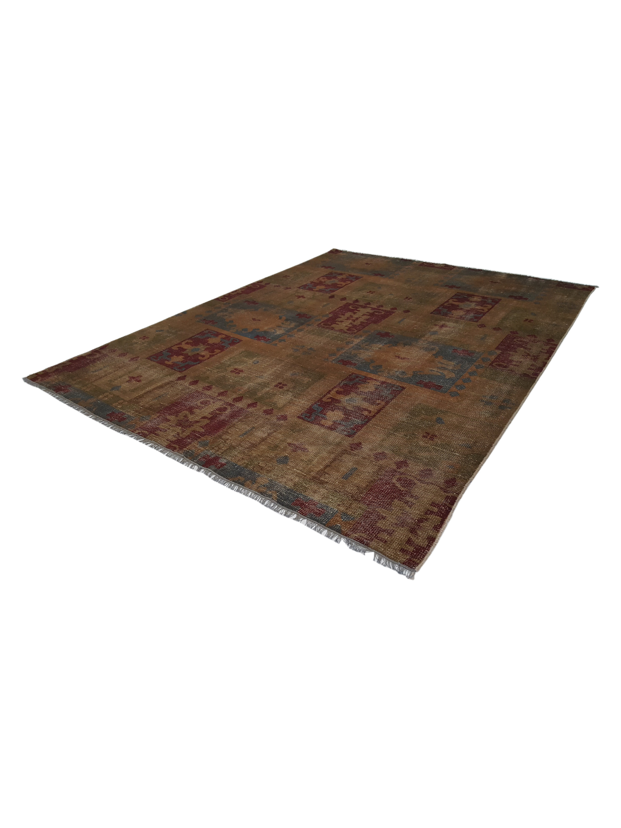Vintage Revival Hand Knotted Brown 9x12 - Image 6 of 6