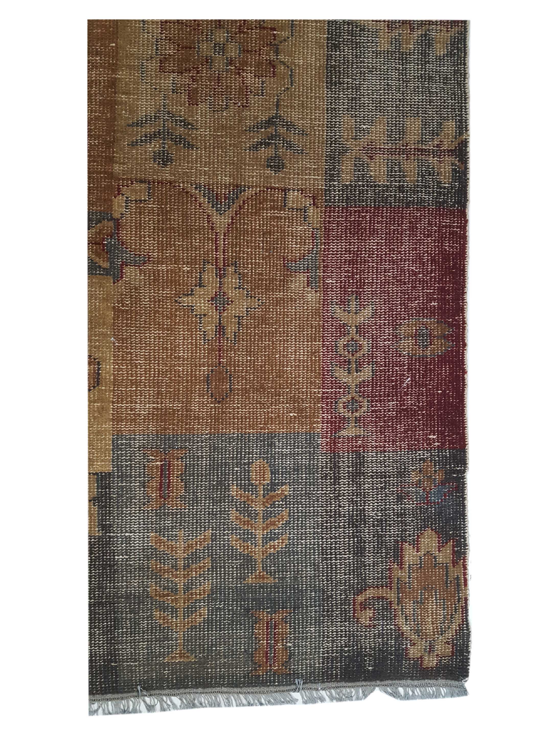 Vintage Revival Hand Knotted Brown 9x12 - Image 4 of 6