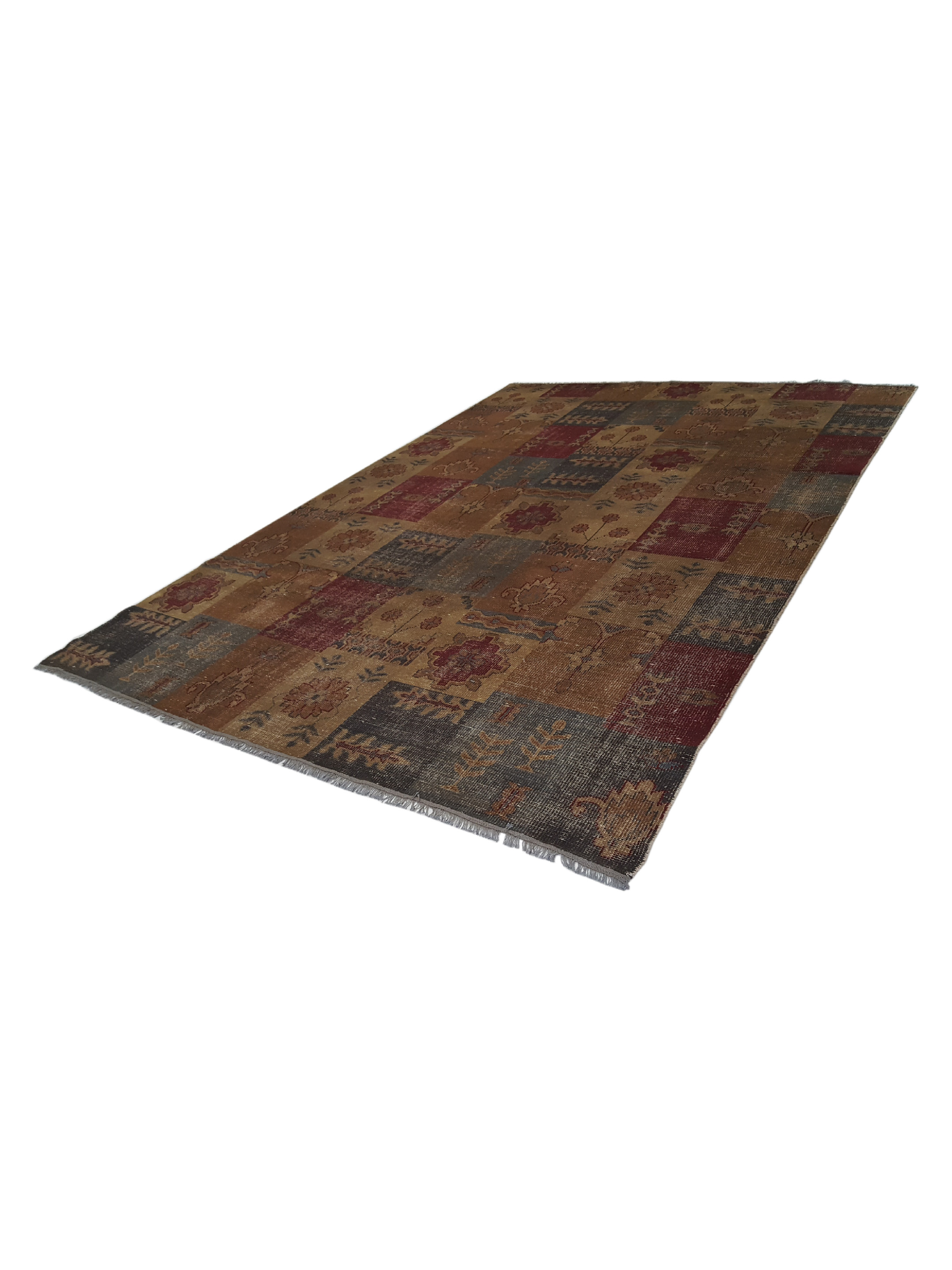 Vintage Revival Hand Knotted Brown 9x12 - Image 6 of 6