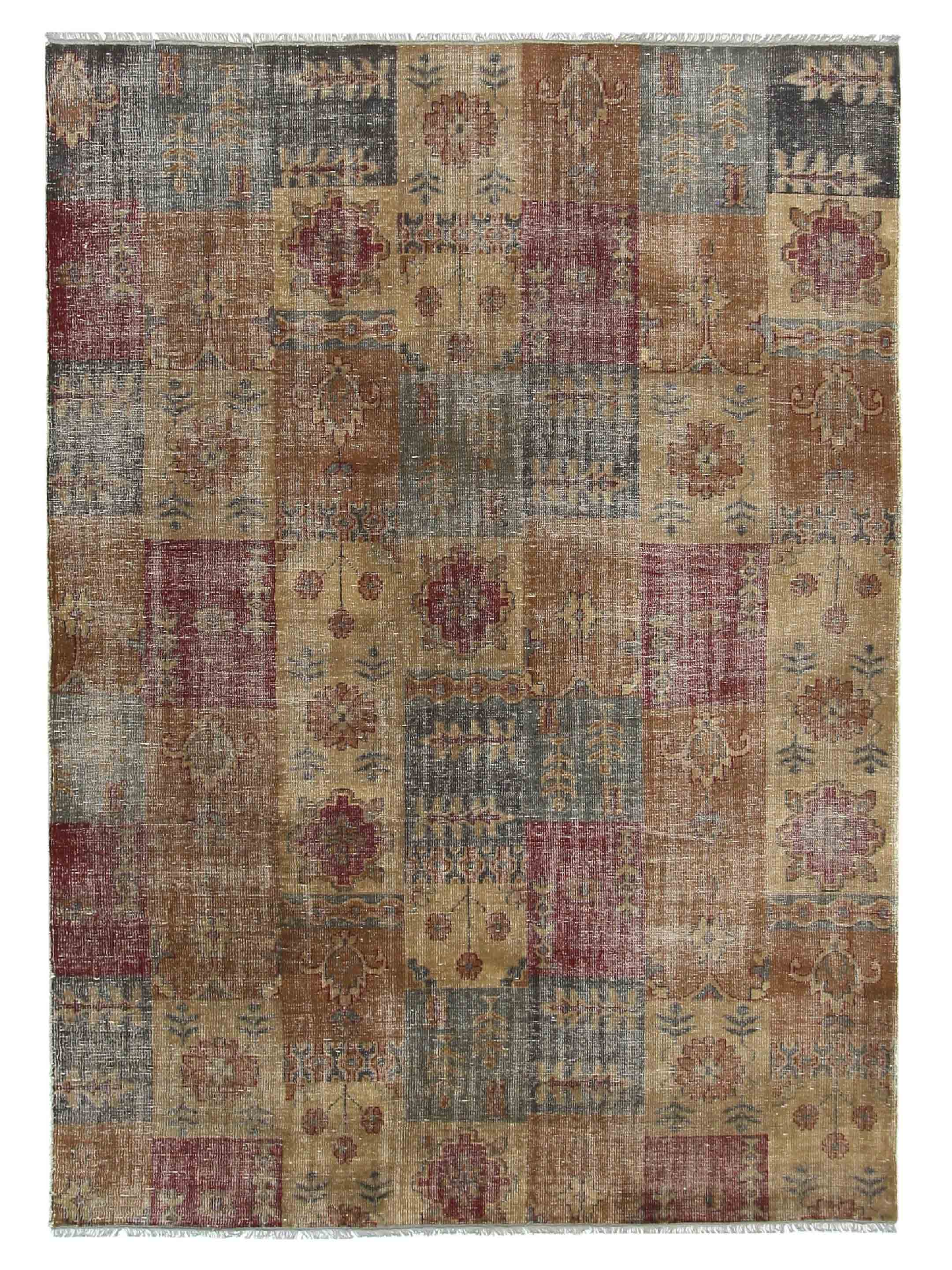 Vintage Revival Hand Knotted Brown 9x12