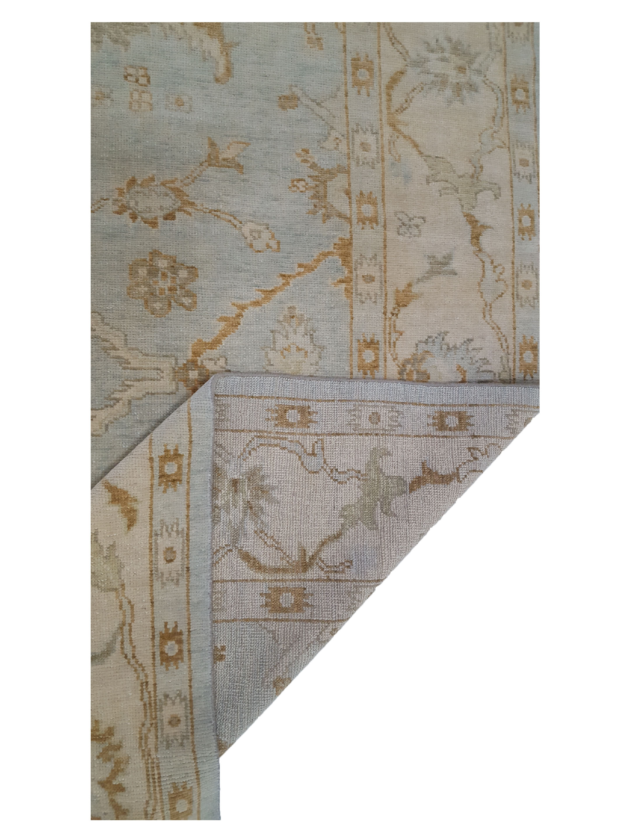 Angora Hand Knotted Lt.Blue 8x10 - Image 3 of 6
