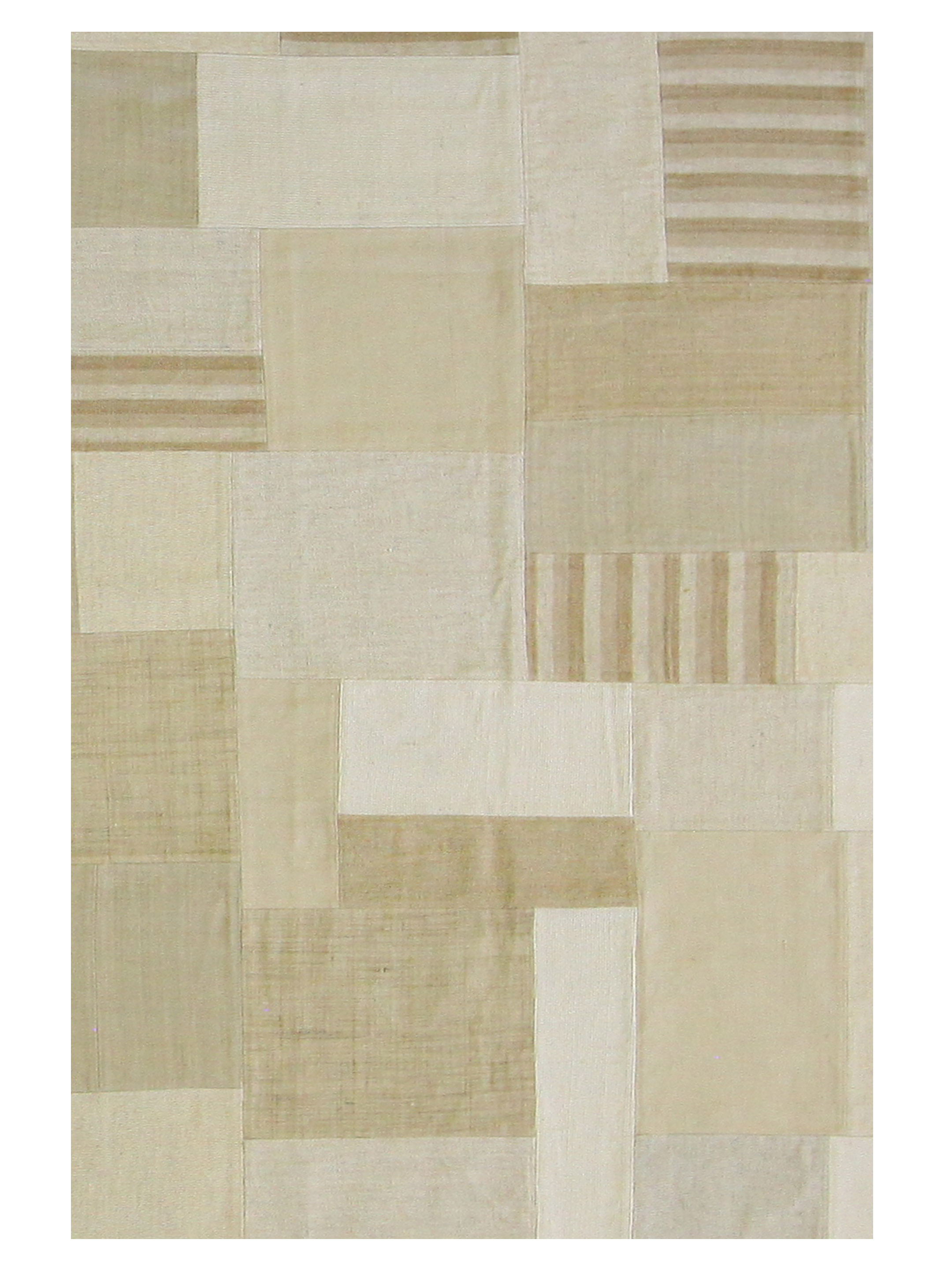 Patch Flatweave Hand Knotted Ivory 5x8 - Image 4 of 6